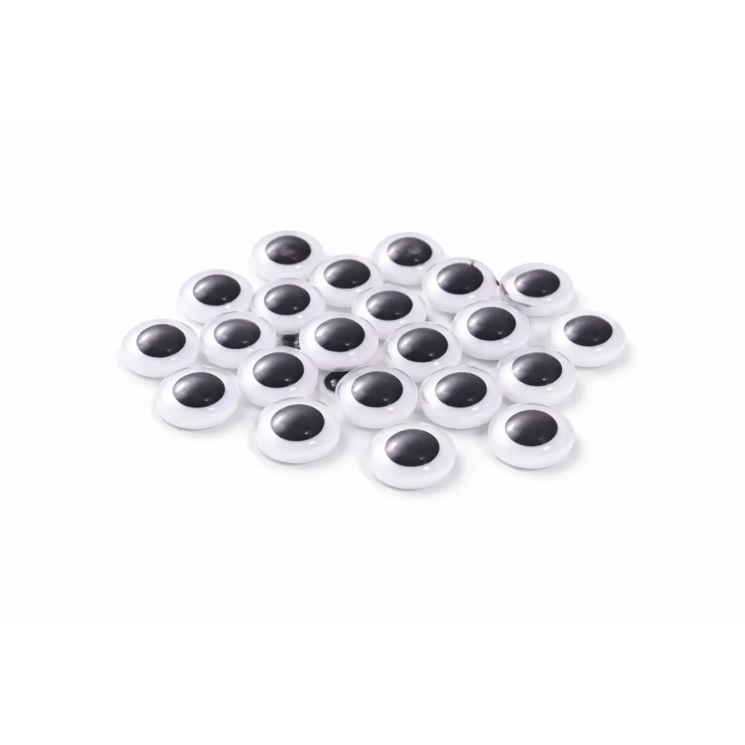 Occhi Neri Adesivi Tondi 10mm. 55 Pezzi - Applicazioni e decori