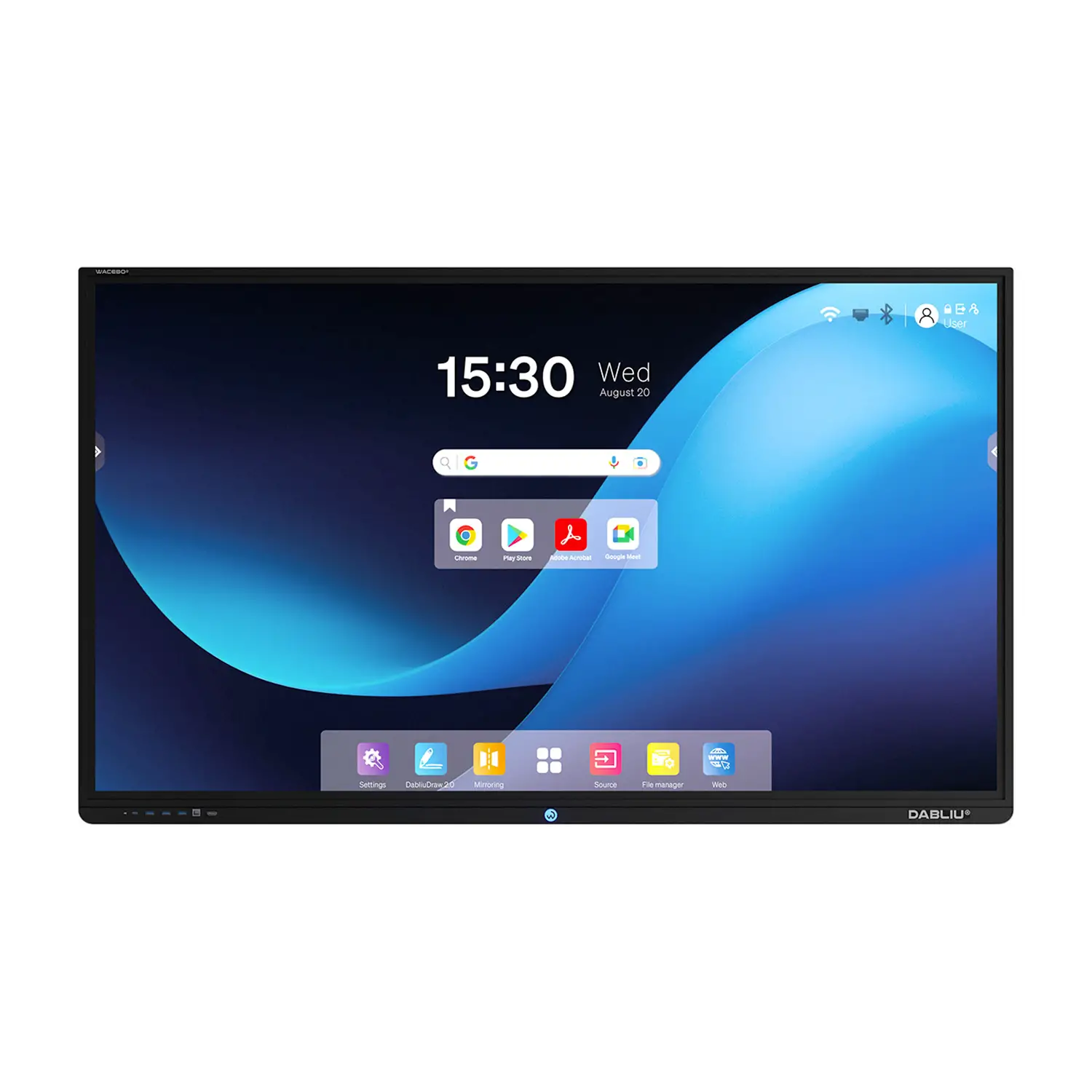 Display Interattivo DabliuTouch 65 Pollici, 4K UHD, Android 14, Touch 50 punti, Google EDLA - Dispositivi audiovisivi