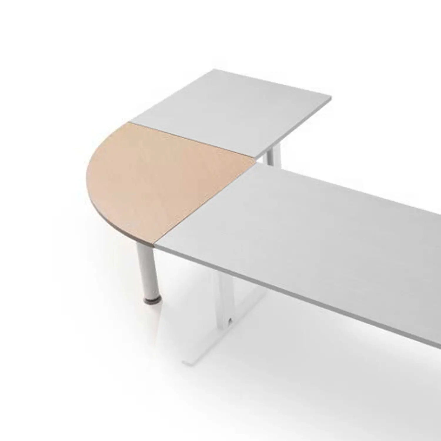 Raccordo Angolare TK Eco con gamba per Scrivanie, Finitura Rovere - Arredo per l'ufficio