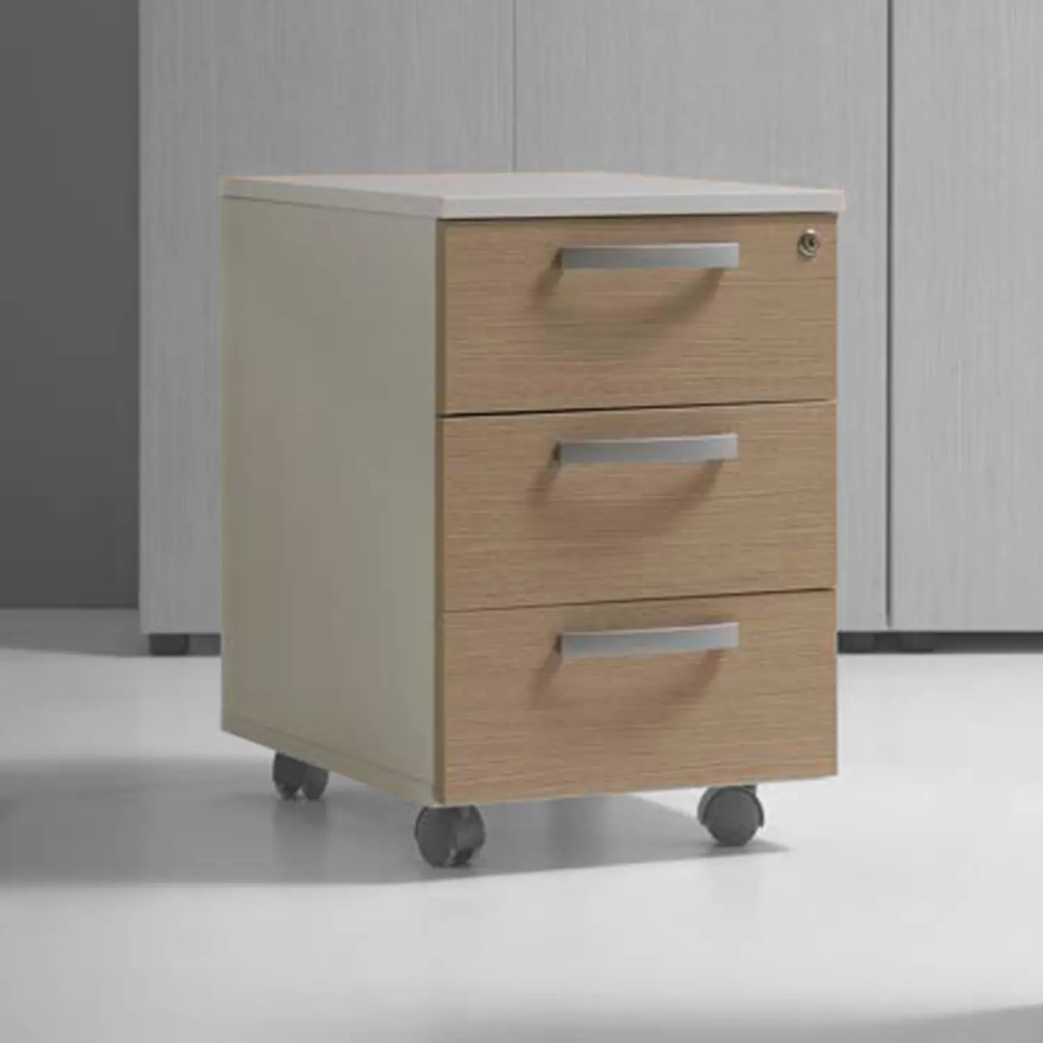 Cassettiera 3 Cassetti Rovere - Conforme CAM - Arredo per l'ufficio