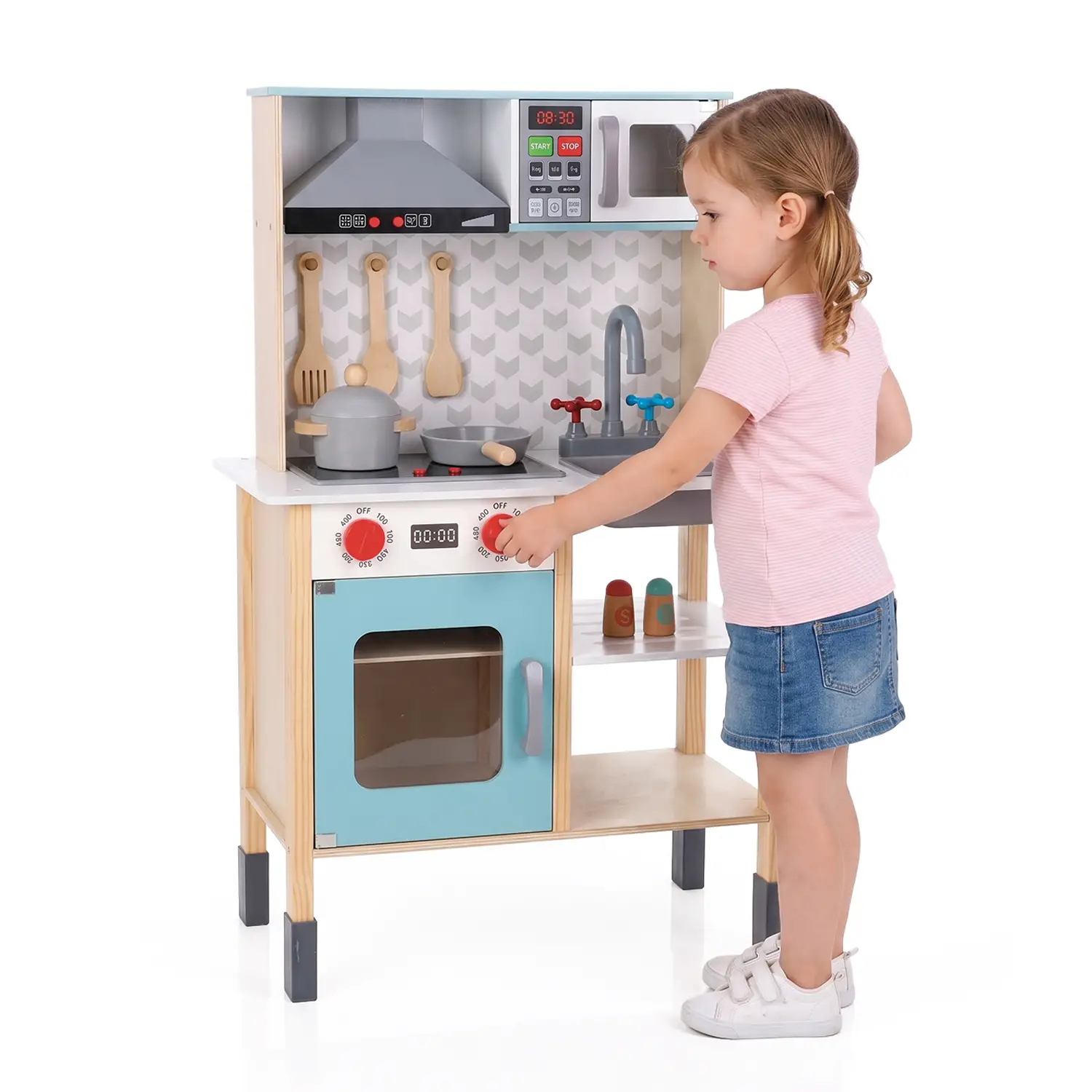 Cucina Bella De Luxe in Legno con Accessori - Cucine e gioco simbolico