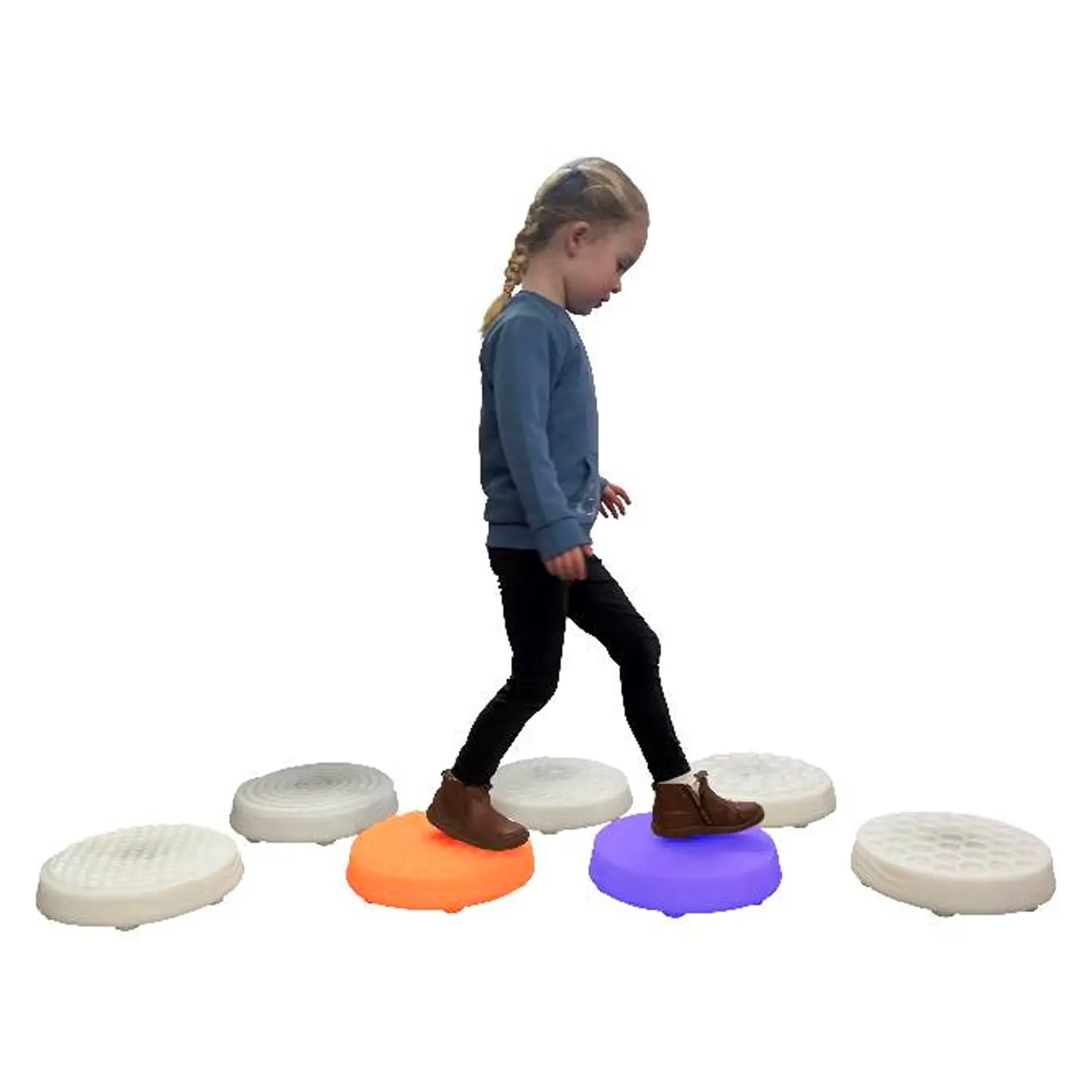 Pietre Luminose Interattive, Percorso Sensoriale Sonoro DoReMi, 7 Pezzi - Sviluppo sensoriale