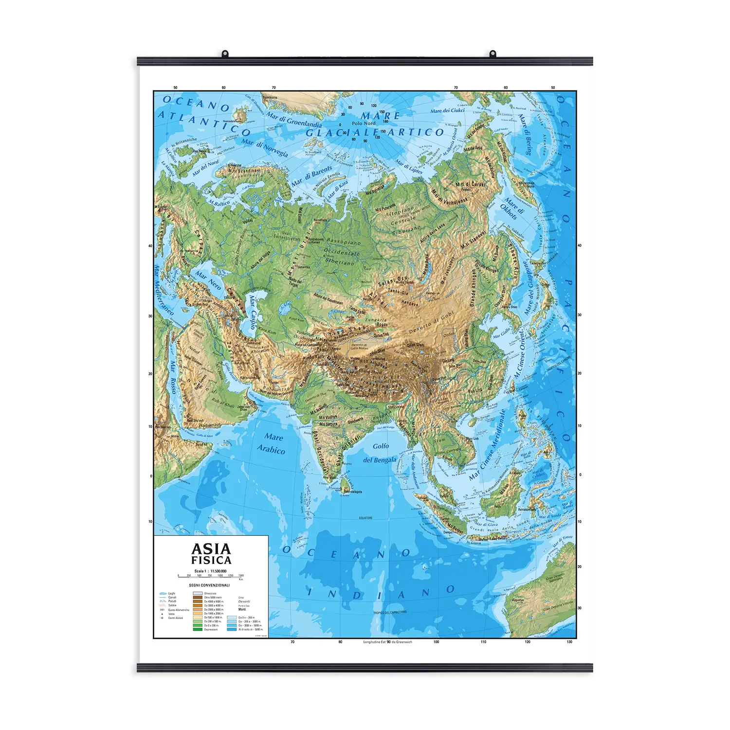 Carta Geografica Asia - Geografia e scienze naturali