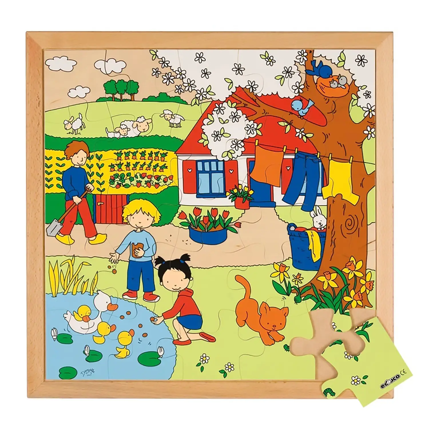Puzzle delle Stagioni: Primavera - Incastri e puzzle in legno