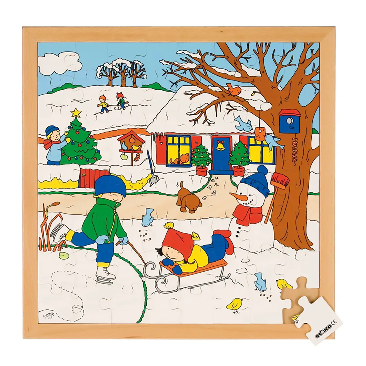 Puzzle delle Stagioni: Inverno - Incastri e puzzle in legno
