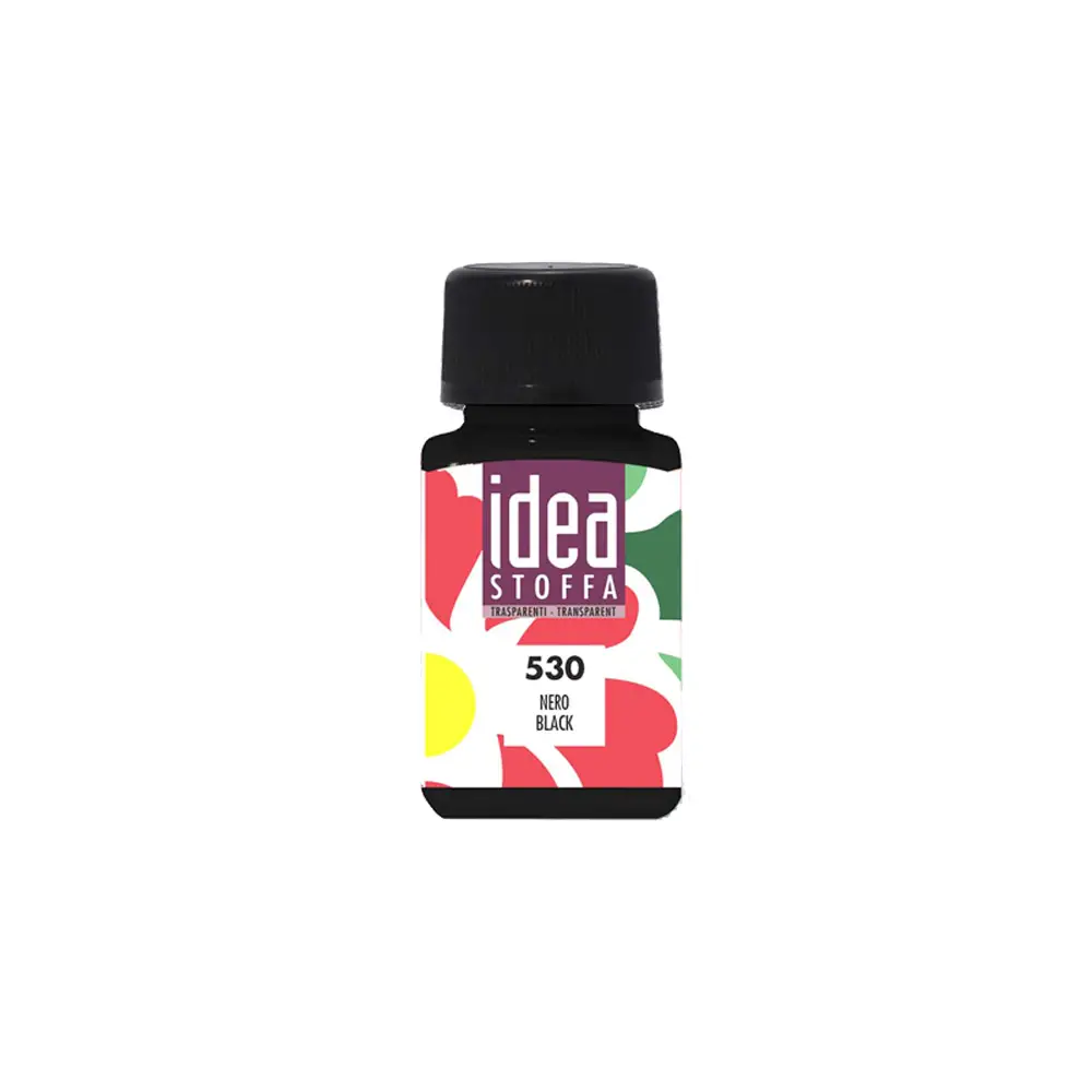 Colori per Stoffa Maimeri Idea Nero Trasparente – Flacone 60 ml - Colori per tessuto