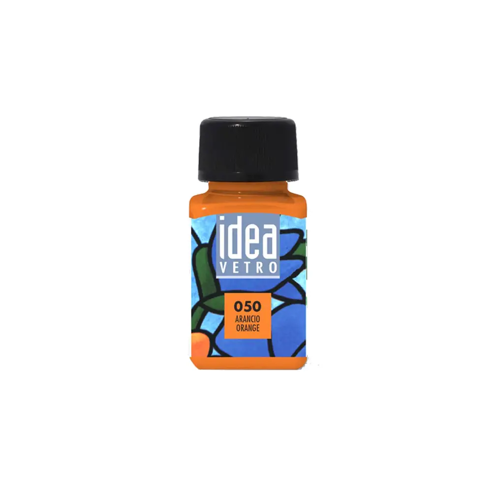 Colori per Vetro Idea - 60 ml Arancio - Colori per vetro e ceramica