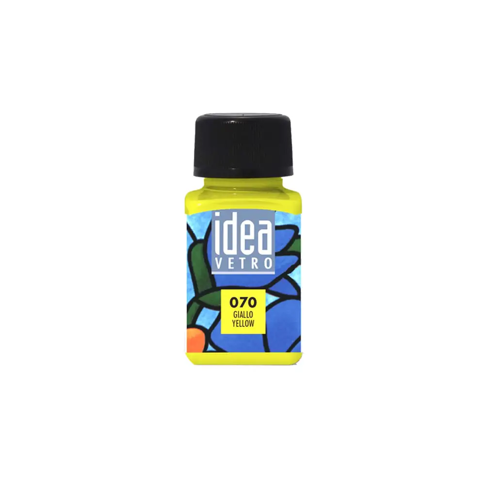 Colori per Vetro Idea - 60 ml Giallo - Colori per vetro e ceramica