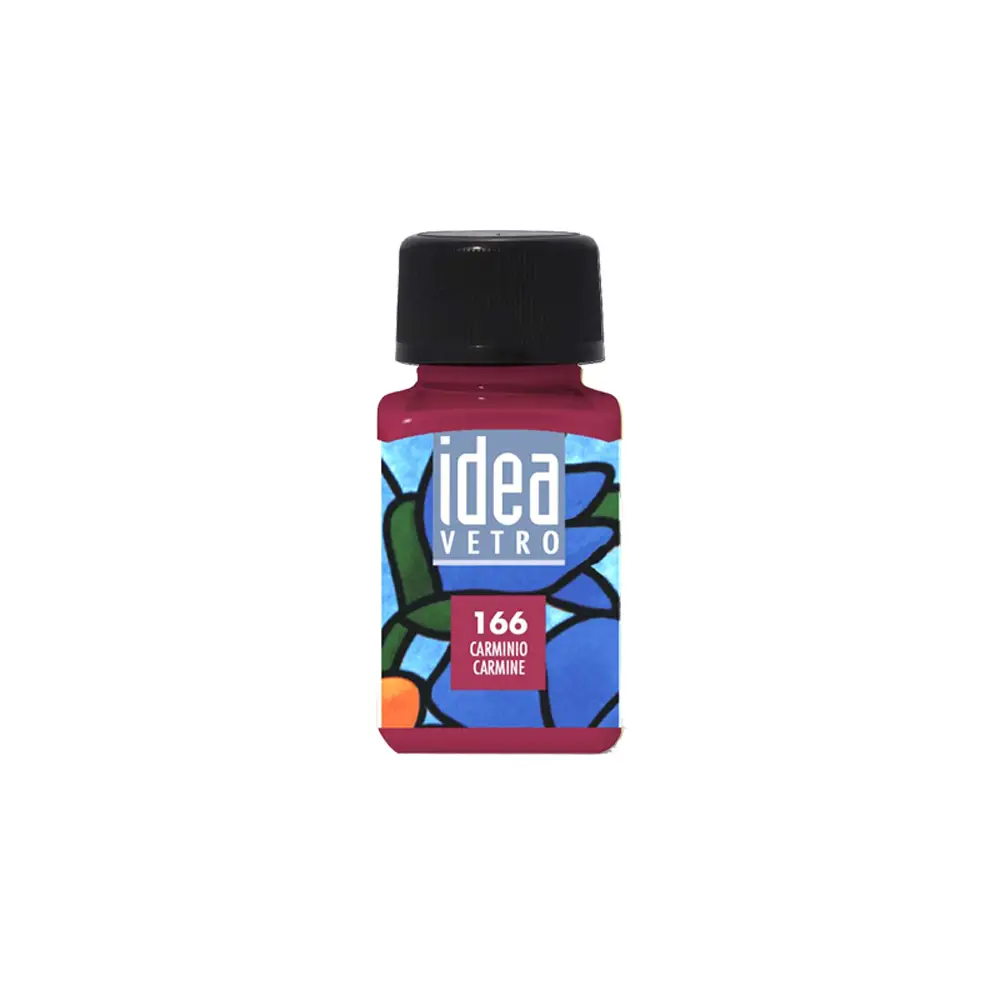 Colori per Vetro Idea - 60 ml Carminio - Colori per vetro e ceramica