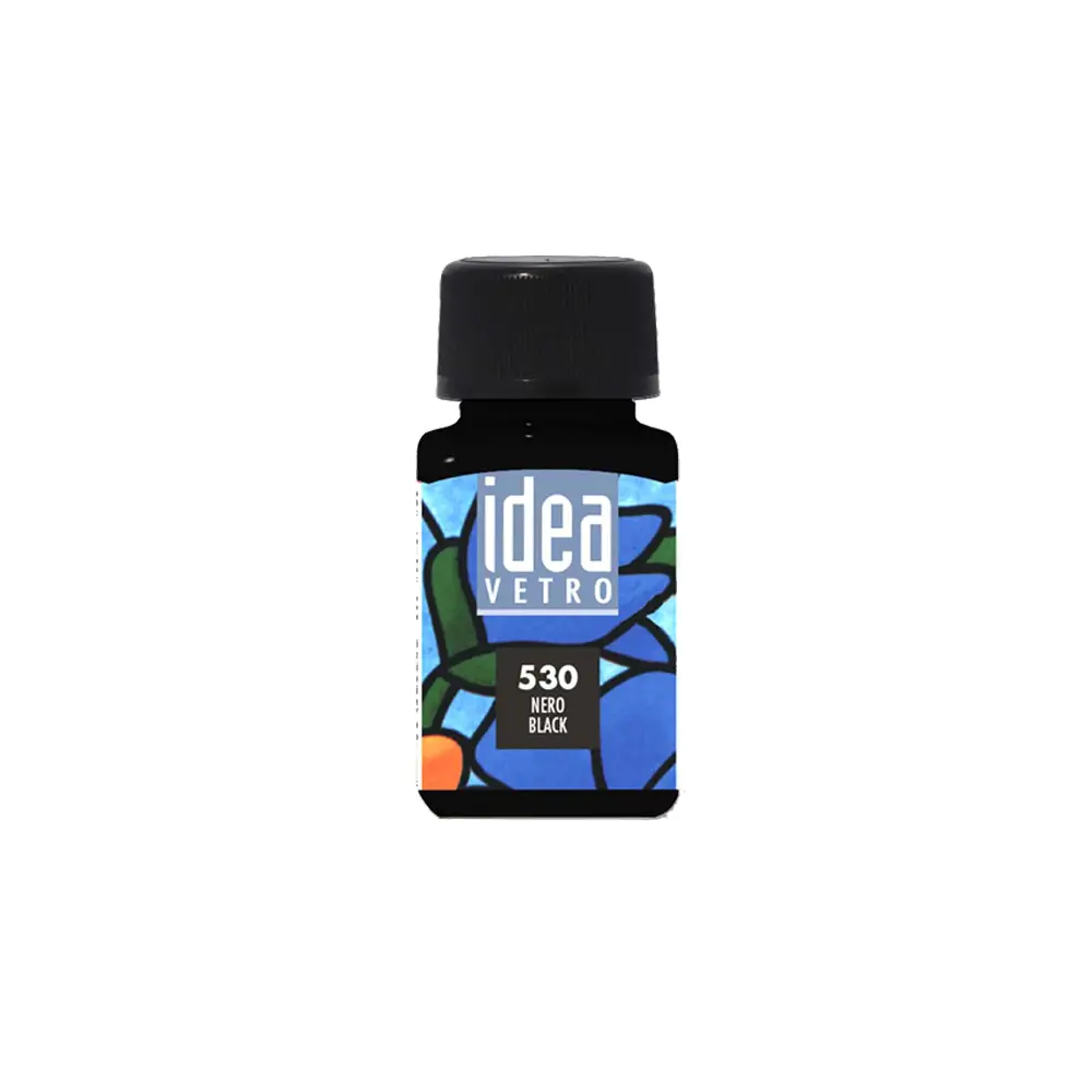 Colori per Vetro Idea ml. 60 Nero - Colori per vetro e ceramica