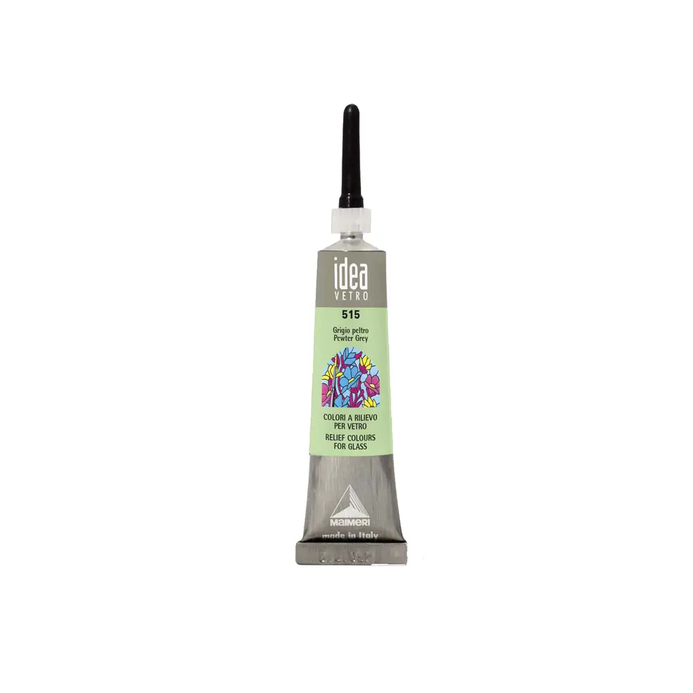 Pasta Imitazione Piombo Maimeri - 20 ml Grigio Peltro - Colori per vetro e ceramica