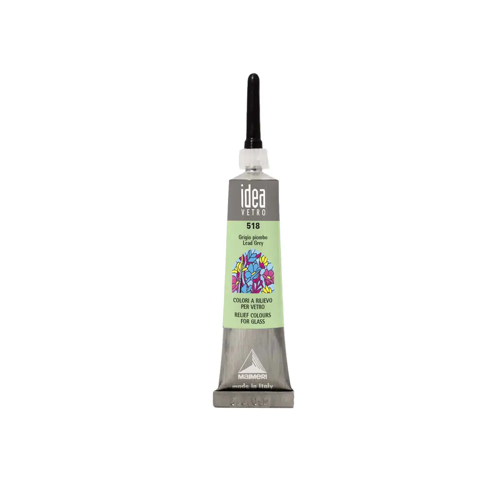 Pasta Imitazione Piombo Maimeri - 20 ml Grigio Scuro - Colori per vetro e ceramica