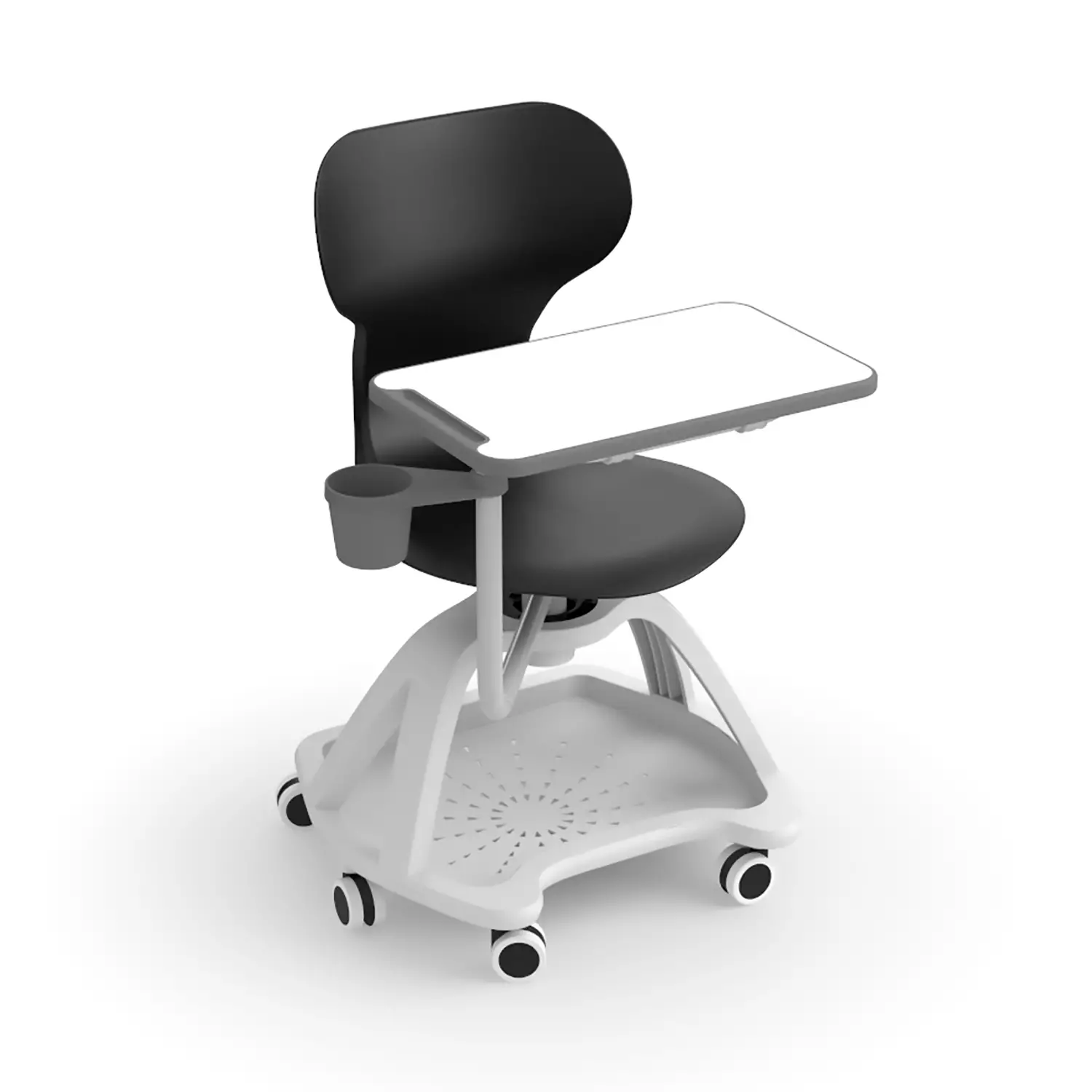 Sedia Mia Table Su Ruote Con Porta Zaino - Mis. 7 - Nero Per Ambienti Scolastici Innovativi - Arredo scuola dell'obbligo