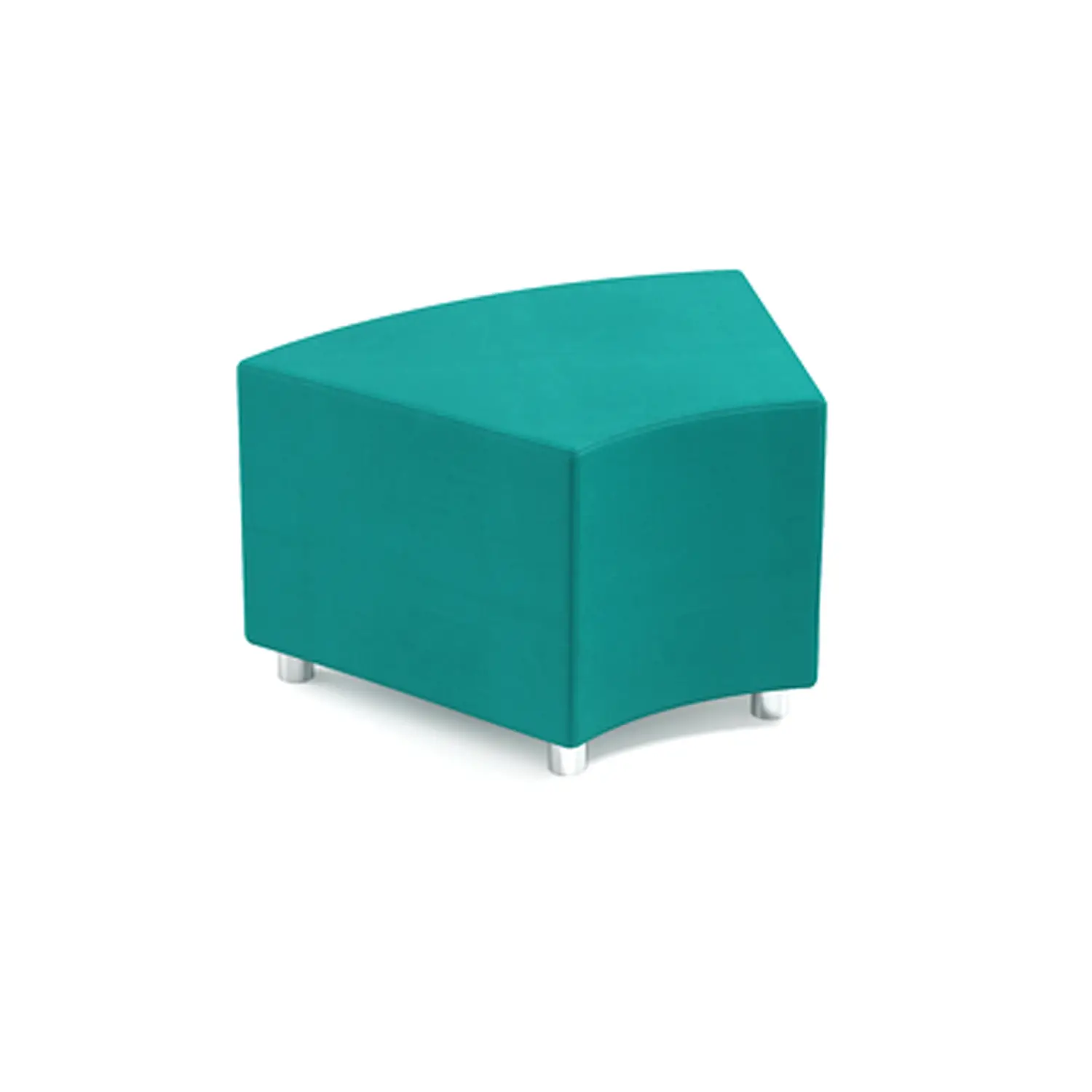Pouff Angolare H 45 Cm Verde Acqua Per Ambienti Scolastici Innovativi - Arredo scuola dell'obbligo