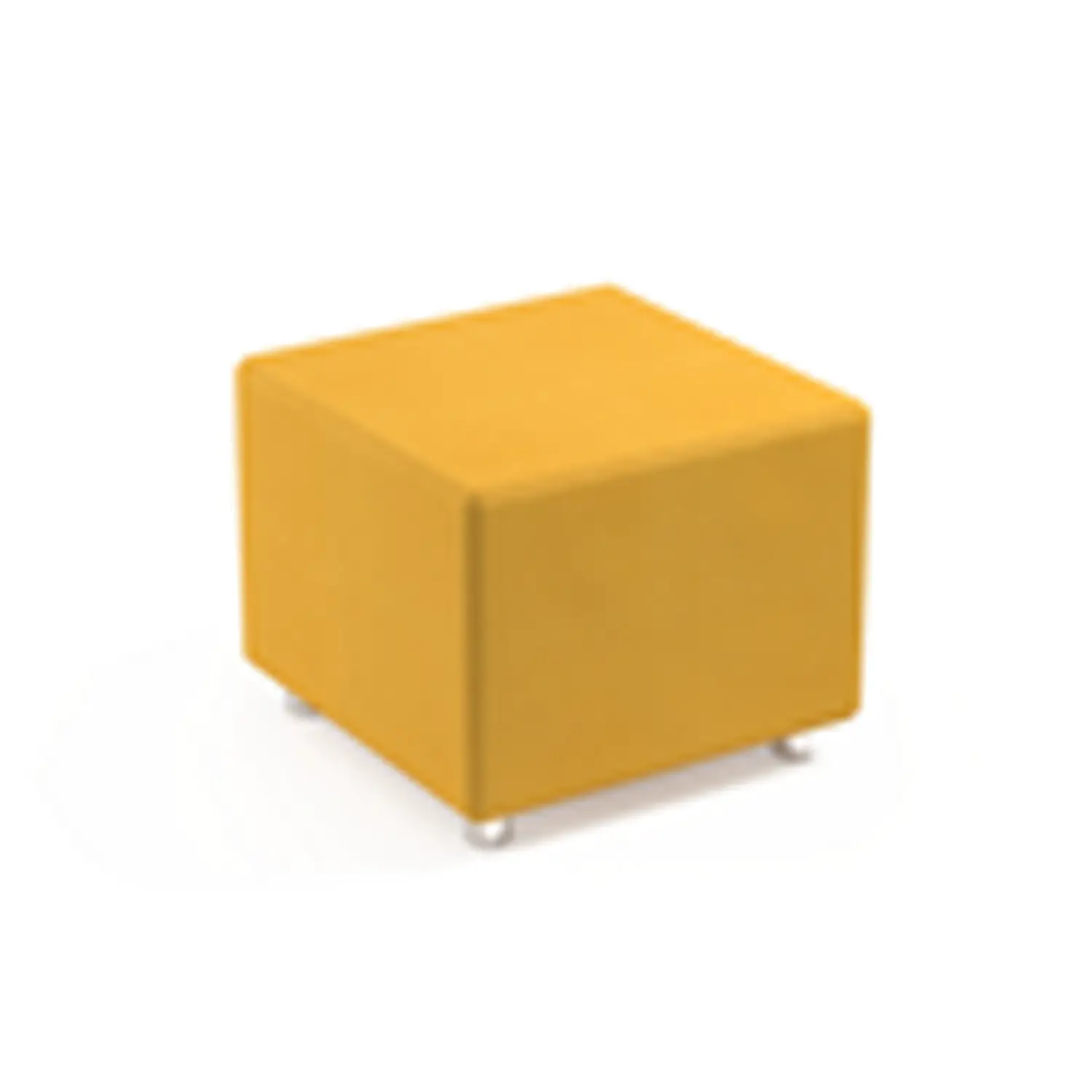 Pouff Quadrato H 45 cm. Giallo Per Ambienti Scolastici Innovativi - Arredo scuola dell'obbligo