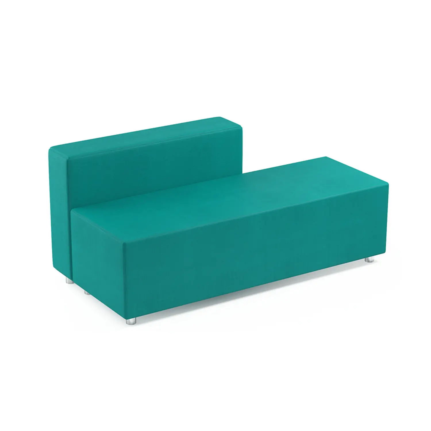 Pouff Con Spalliera H45 Cm - Verde Acqua Per Ambienti Scolastici Innovativi - Arredo scuola dell'obbligo