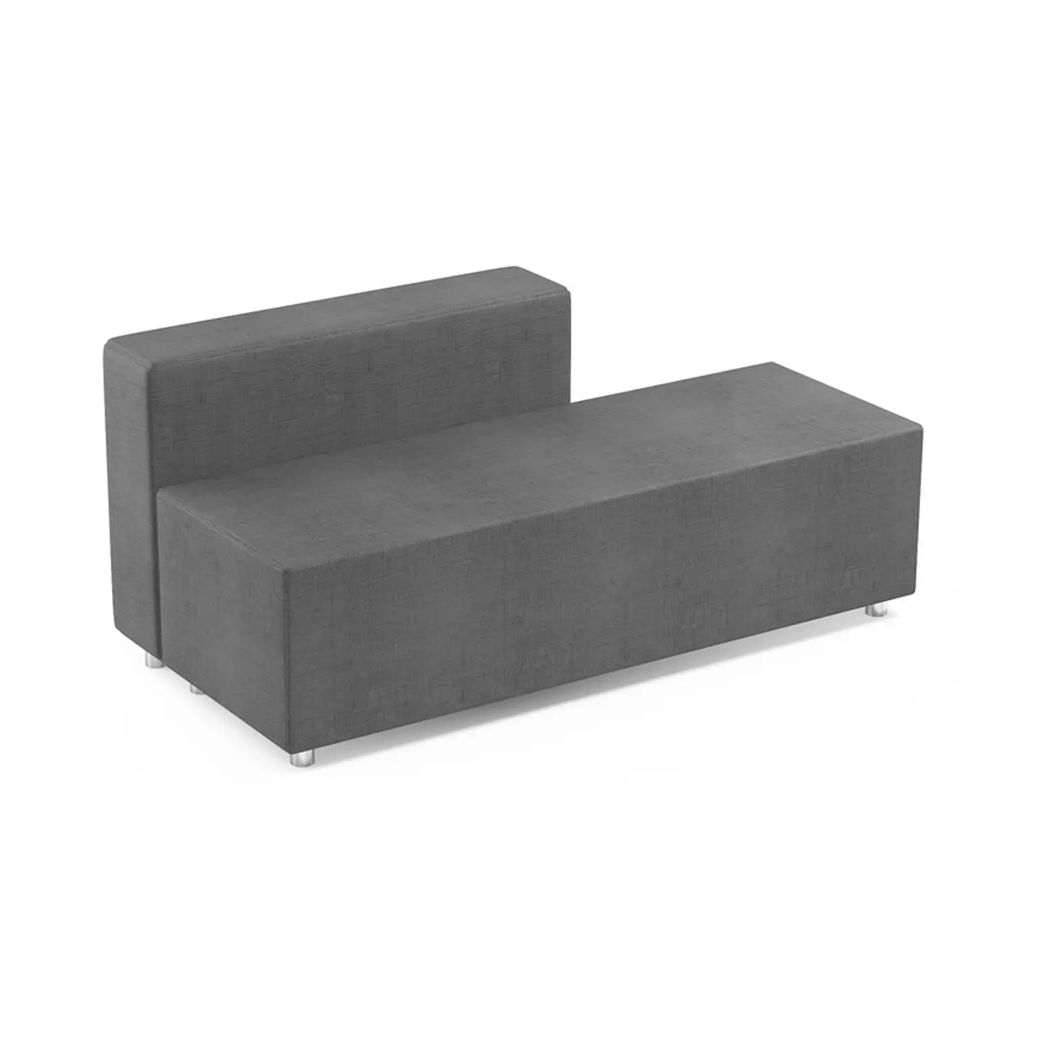 Pouff Con Spalliera H45 Cm - Grigio Per Ambienti Scolastici Innovativi - Arredo scuola dell'obbligo