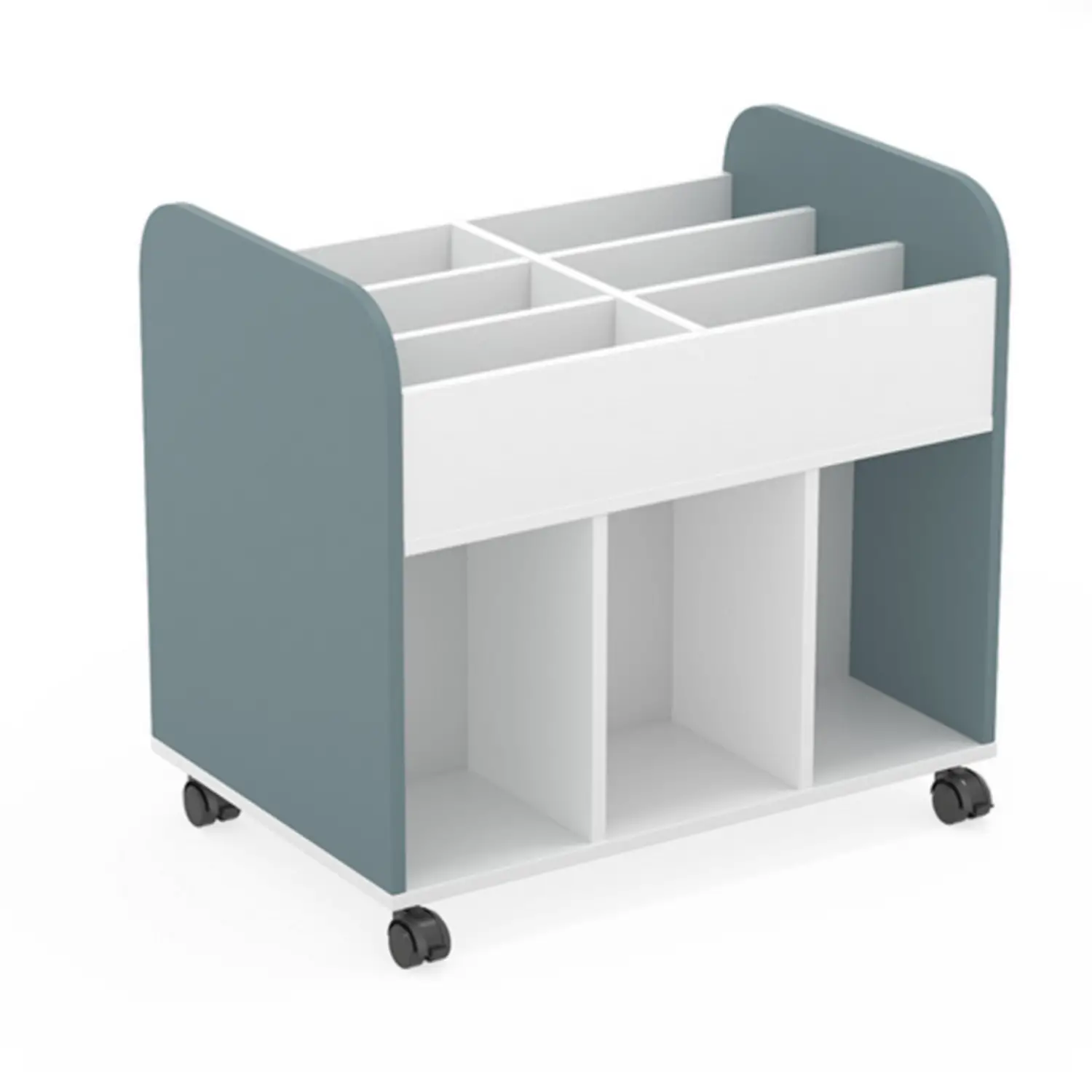 CARRELLO PORTALIBRI VICTORY CM.56X84X77H BIANCO/AVION - Arredo scuola dell'obbligo