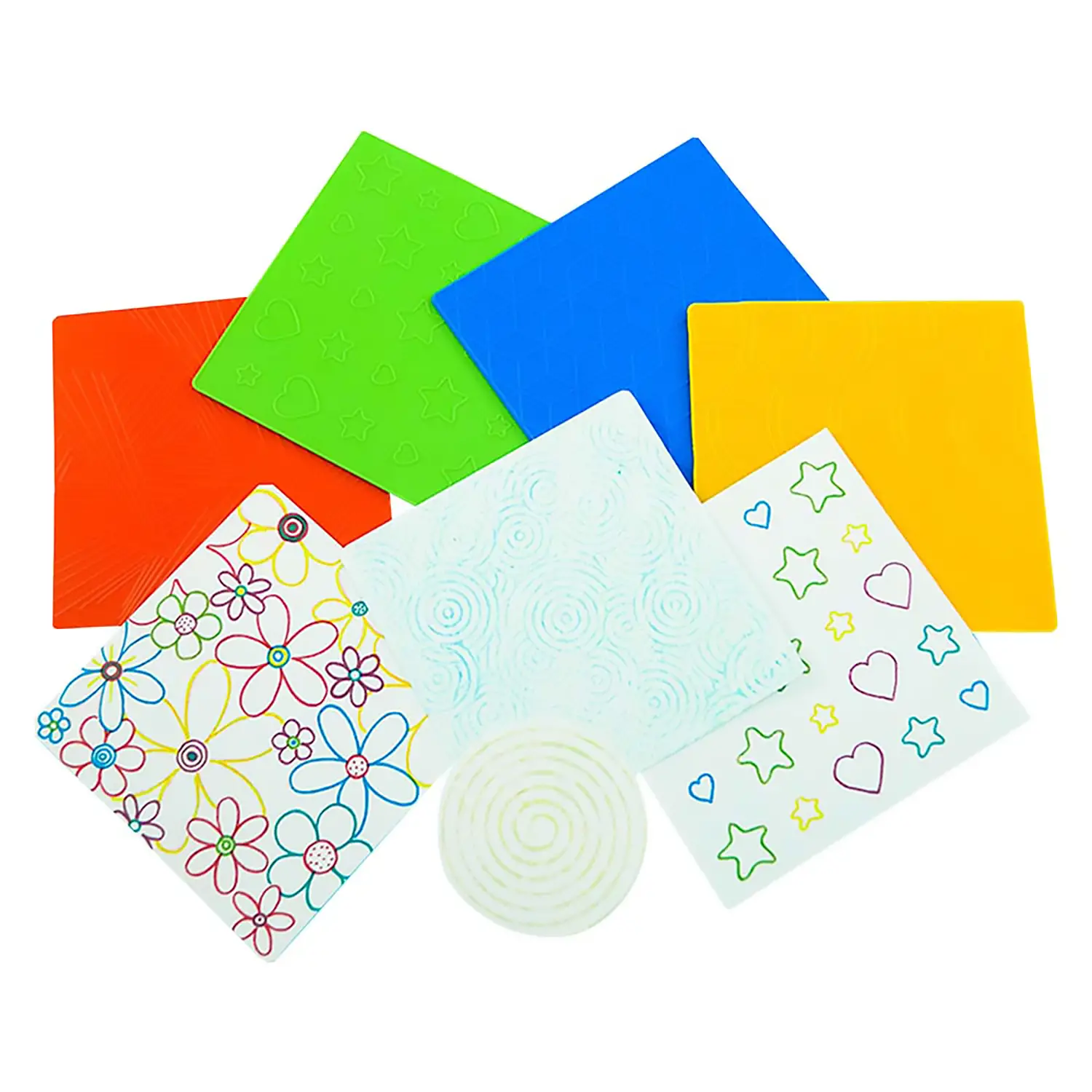 Frottage Deco – Set 4 Piastre per Decorazioni Creative - Embossing e fustelle
