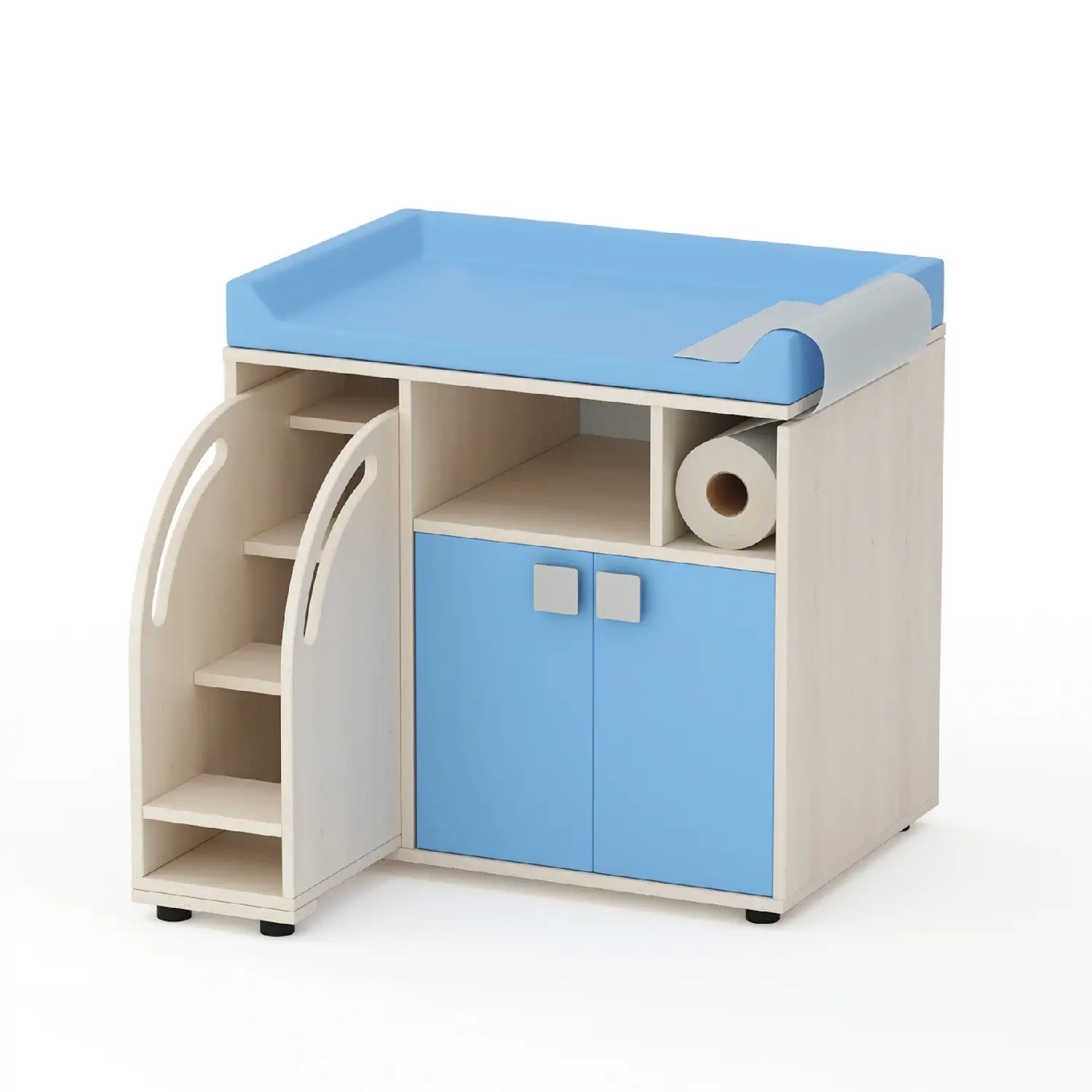 Mobile Nido Infanzia Kubò Fasciatoio Deluxe con Scaletta Sinistra - Conforme CAM - Sicurezza e igiene