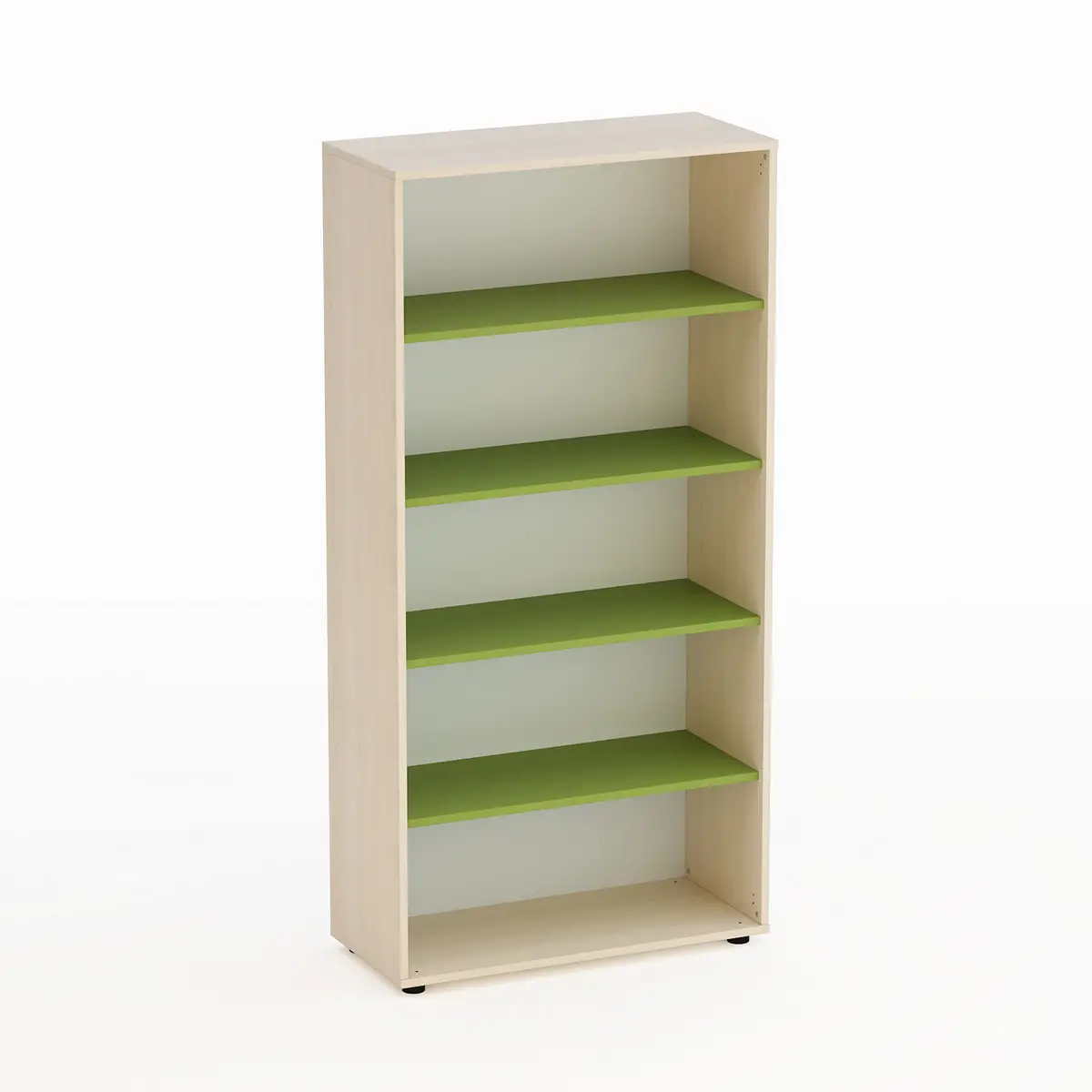 Mobile Kubò Betulla Colonna 5 Vani 180 Cm - Ripiani Verde Kiwi | Conforme CAM - Arredo Nido e Infanzia