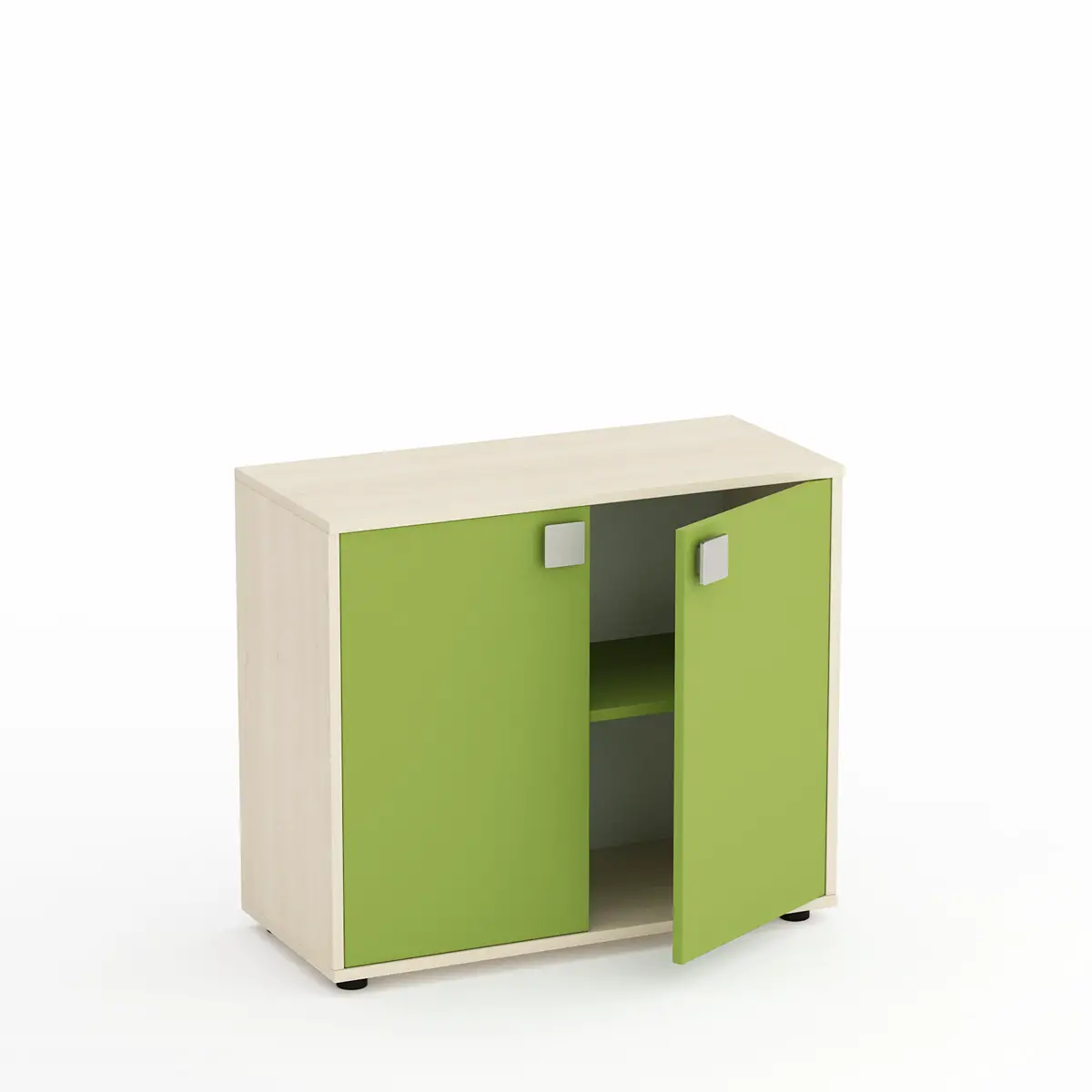 Mobile Kubò Betulla 2 Ante H 75 Cm. Verde Kiwi - Conforme CAM - Arredo Nido e Infanzia