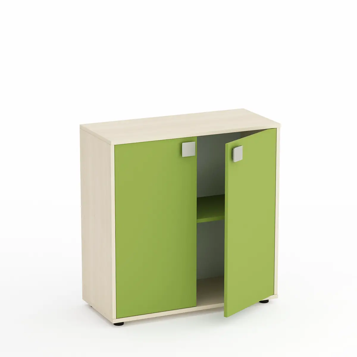 Mobile Kubò Betulla 2 Ante H 90 Cm - Ante Verde Kiwi | Conforme CAM - Arredo Nido e Infanzia
