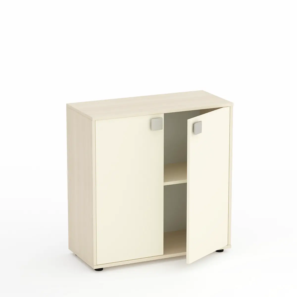 Mobile Kubò Betulla 2 Ante H 90 Cm. Bianco Magnolia - Conforme CAM - Arredo Nido e Infanzia