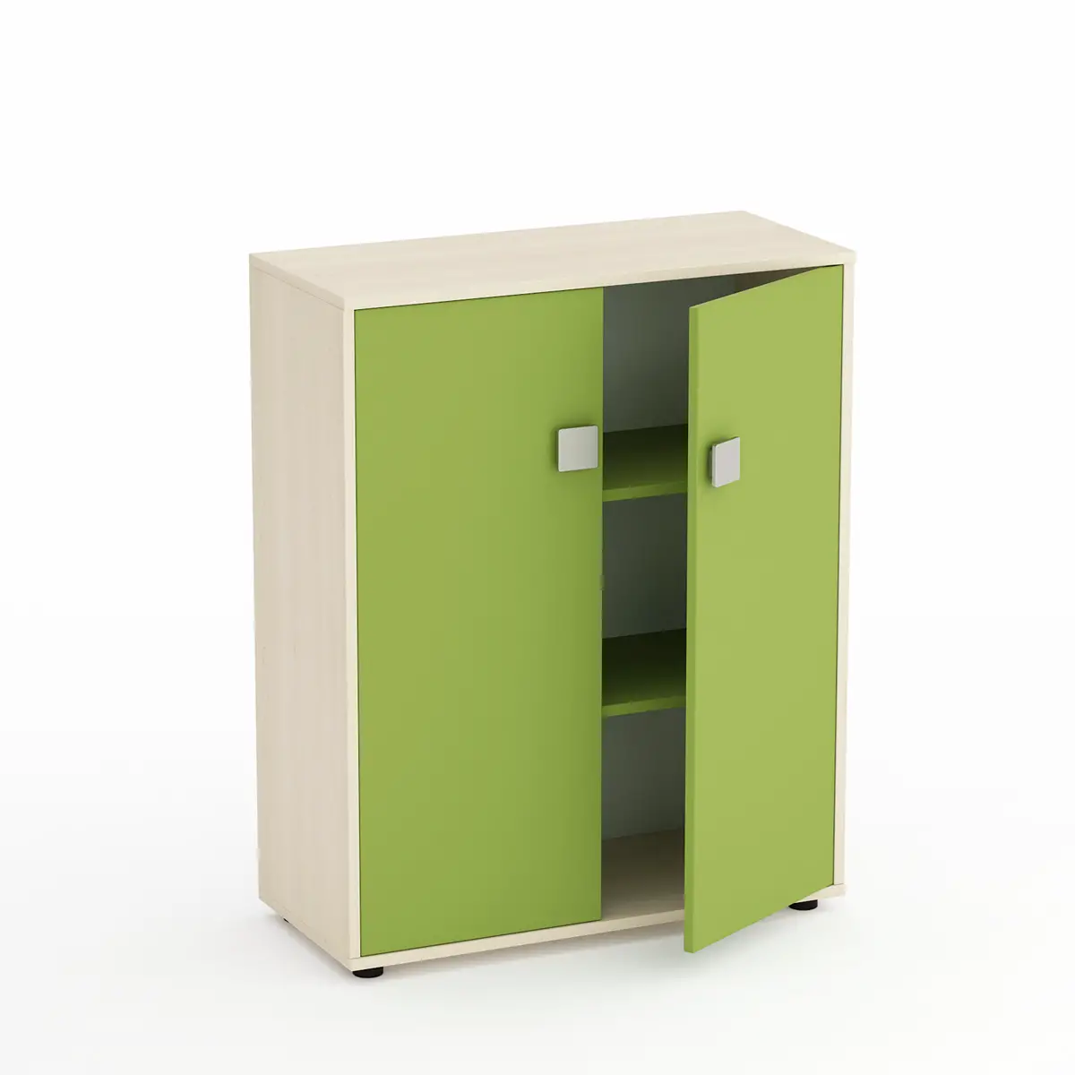 Mobile Scuola Infanzia Kubò Betulla 2 Ante H 110 cm. Verde Kiwi - Conforme CAM - Arredo Nido e Infanzia