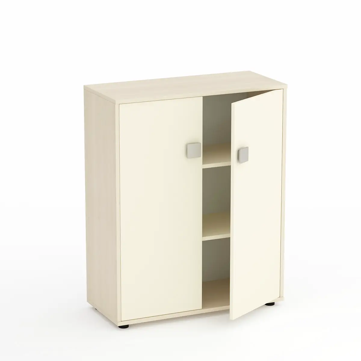 Mobile Kubò Betulla 2 Ante H 110 Cm - Ante Magnolia | Conforme CAM - Arredo Nido e Infanzia