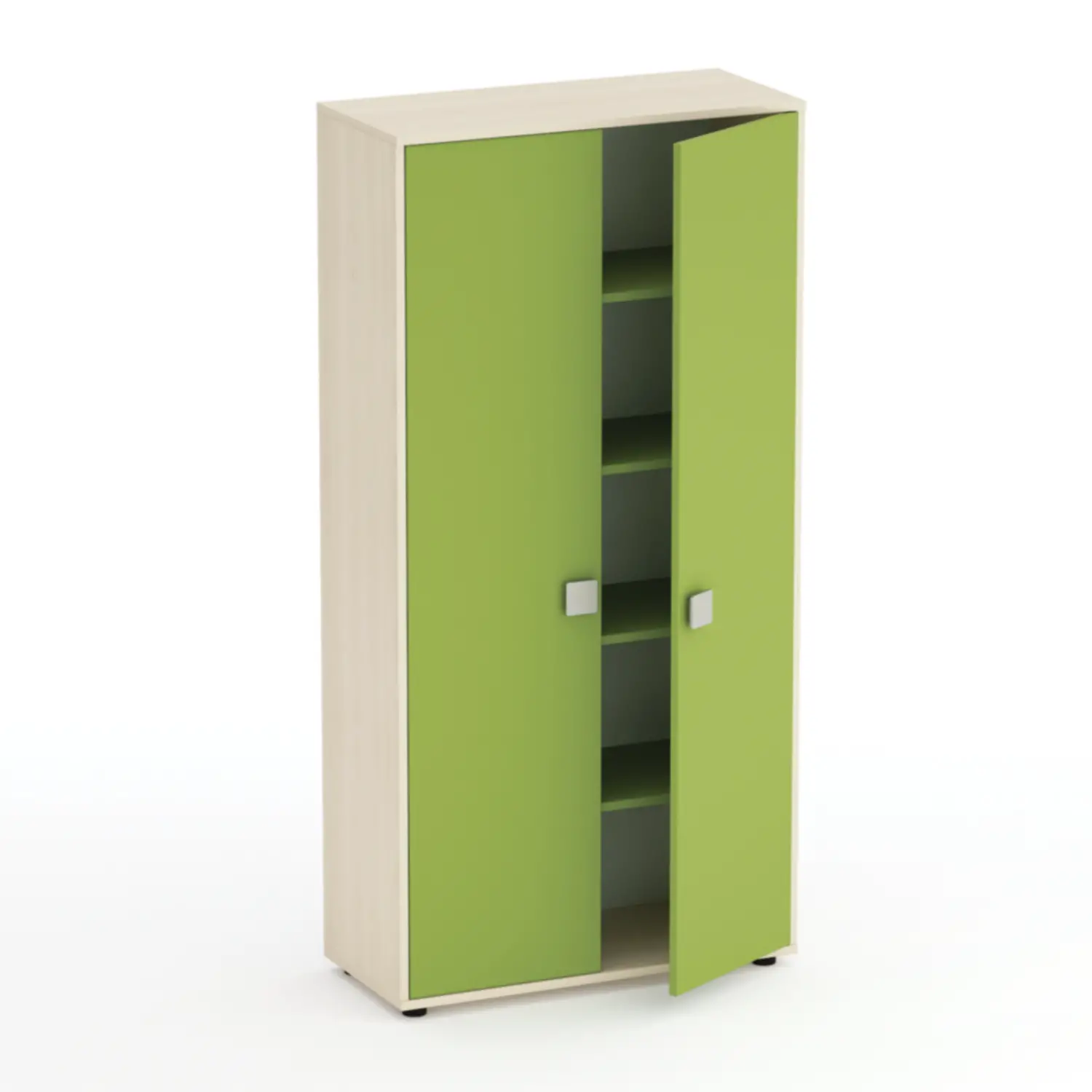 Mobile Scuola Infanzia Kubò Betulla 2 Ante H 180 cm. Verde Kiwi - Conforme CAM - Arredo Nido e Infanzia