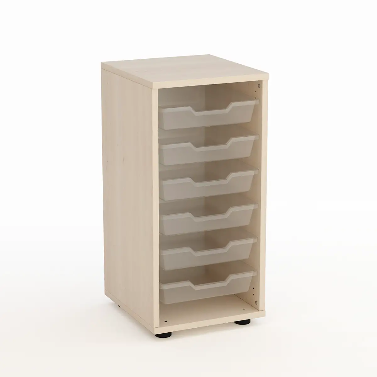 Mobile Scuola Kubò Betulla con 6 Tiretti Bassi Altezza 75 cm. - Conforme CAM - Arredo Nido e Infanzia
