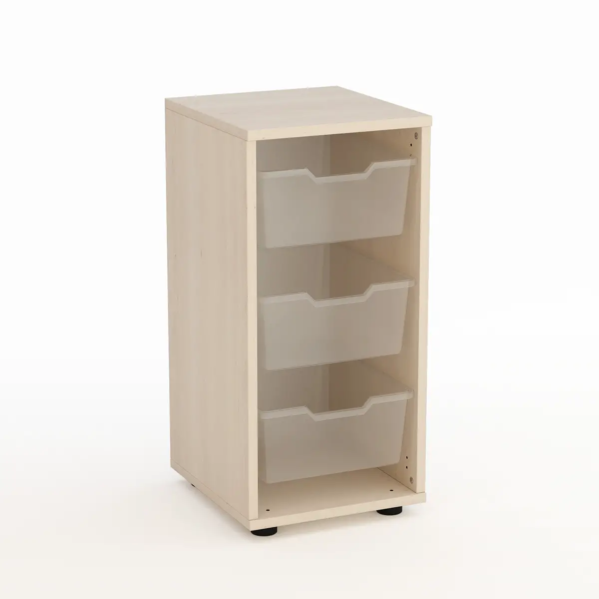 Mobile Scuola Kubò Betulla con 3 Tiretti Alti Altezza 75 cm. - Conforme CAM - Arredo Nido e Infanzia