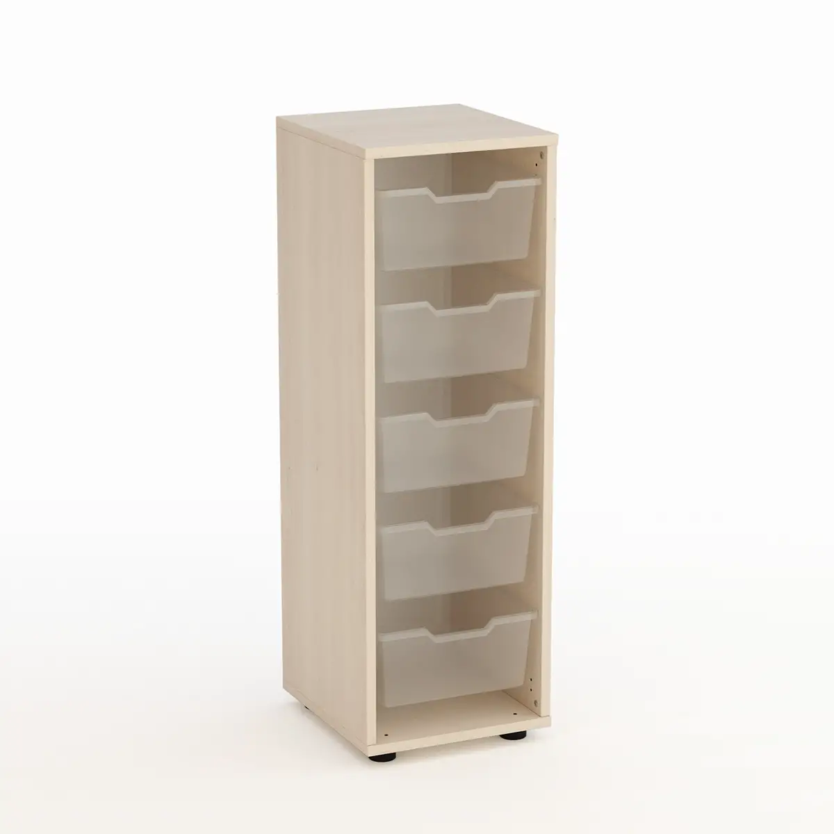 Mobile Scuola Kubò Betulla con 5 Tiretti Alti Altezza 110 cm. - Conforme CAM - Arredo Nido e Infanzia
