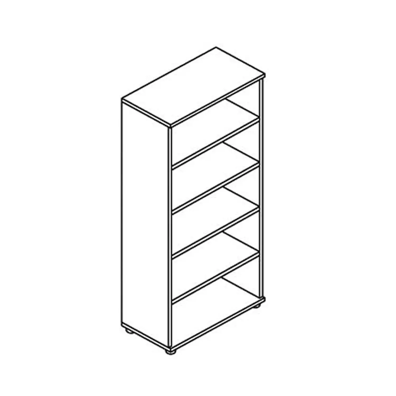 LIBRERIA STARTUP A GIORNO H 205 CM. NOCE TIEPOLO - Arredo per l'ufficio