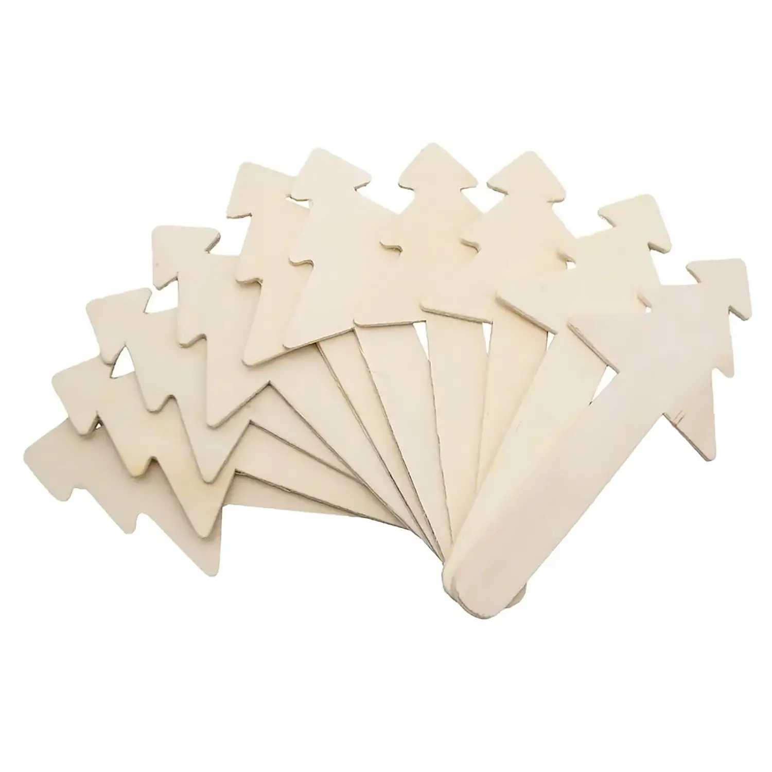 Stecche Abete in Legno – Set 10 Pezzi da 12 cm - Soggetti in legno