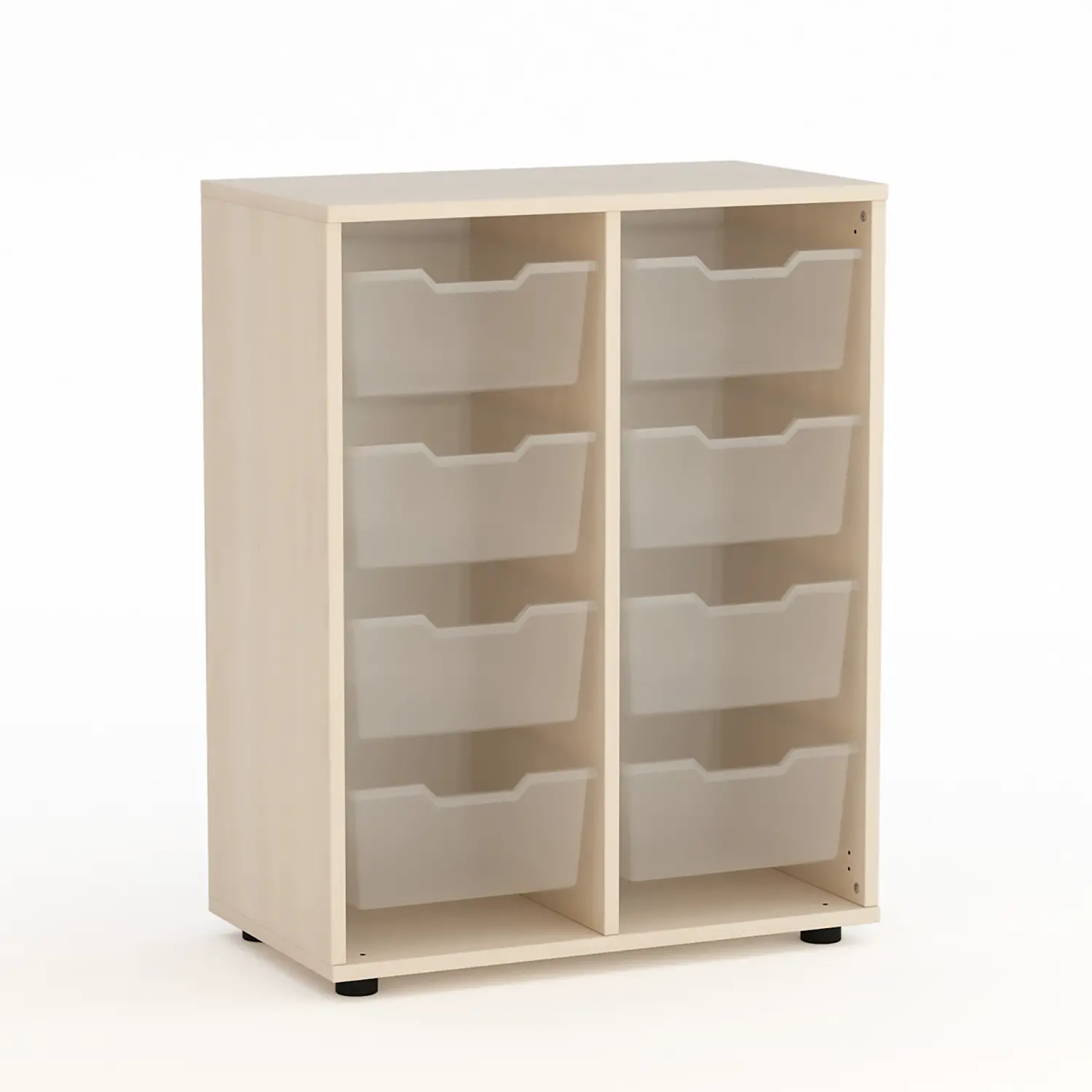 Mobile Scuola Kubò Betulla con 8 Tiretti Alti Altezza 90 cm. - Conforme CAM - Arredo Nido e Infanzia