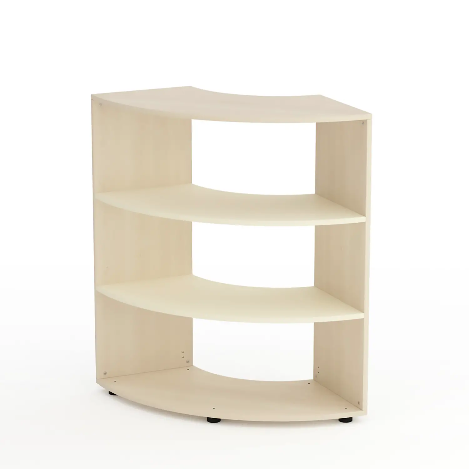 Mobile Scuola Kubò Betulla Curvo Angolare H 110 cm. Ripiani Magnolia - Conforme CAM - Arredo Nido e Infanzia