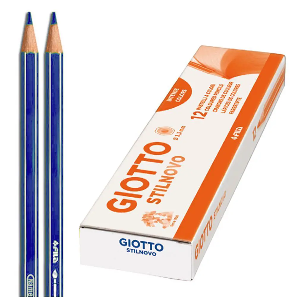 Pastelli a Matita Giotto Stilnovo – 12 Pezzi • Blu - Pastelli