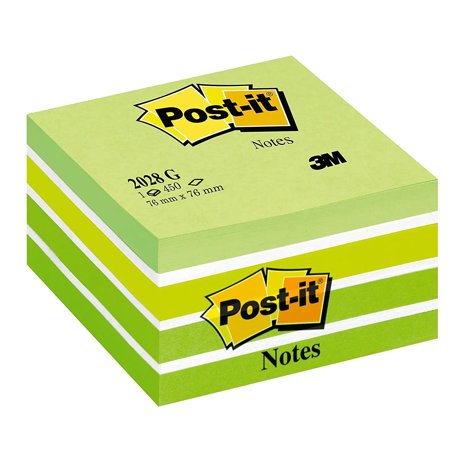 Cubo Foglietti Post-it® Verde 76x76 mm - Accessori ufficio