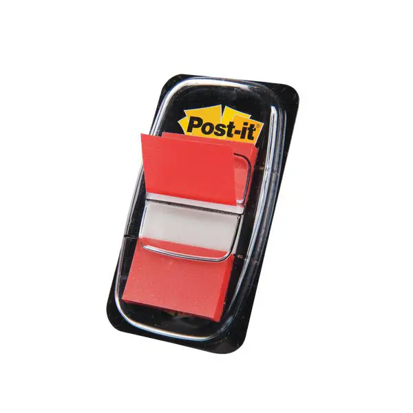 Index Post-it® 3M Rosso - 50 Pezzi 43x25 mm - Accessori ufficio