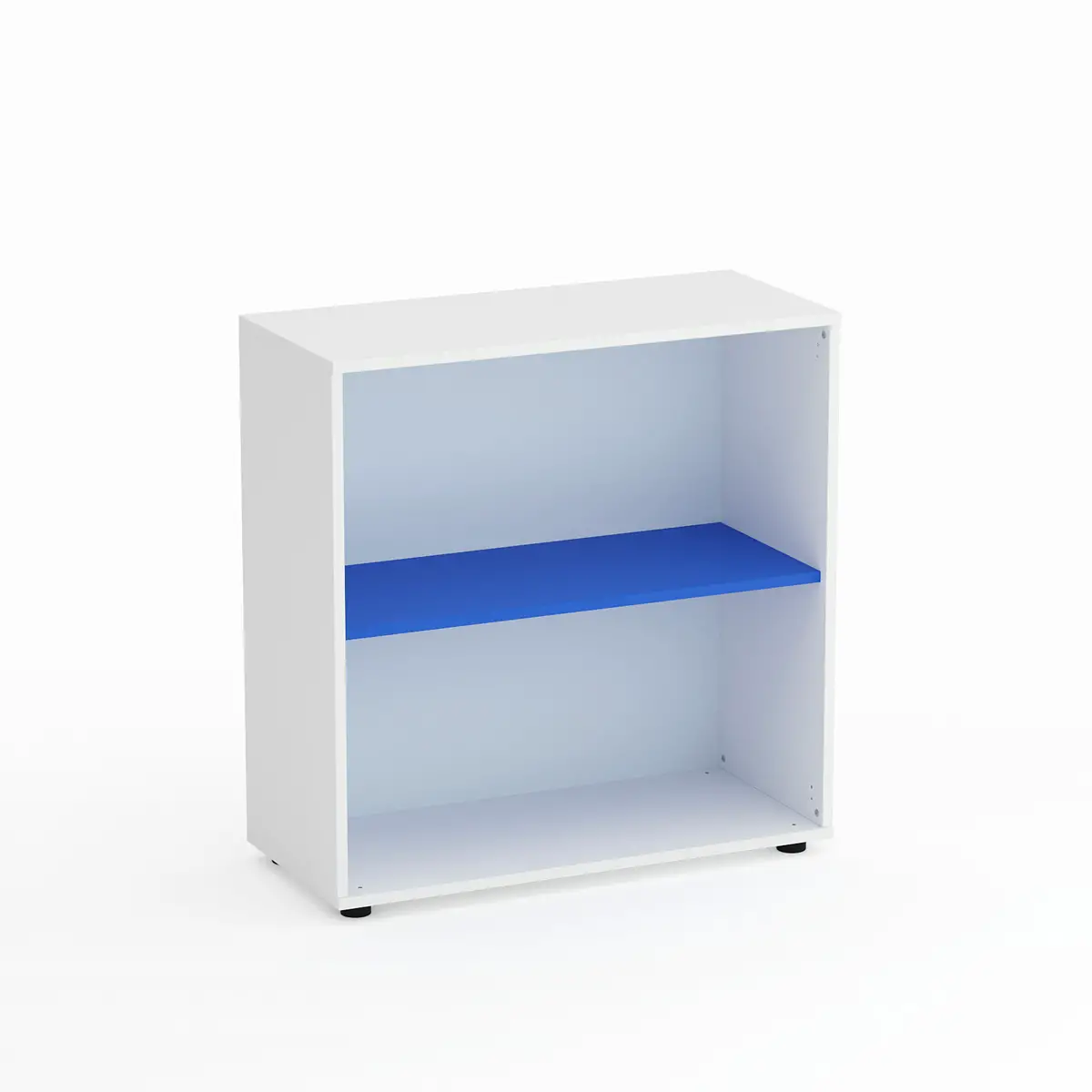 Mobile Scuola Kubò Bianco a Giorno H 90 cm – Ripiani Azzurri | Conforme CAM - Arredo scuola dell'obbligo