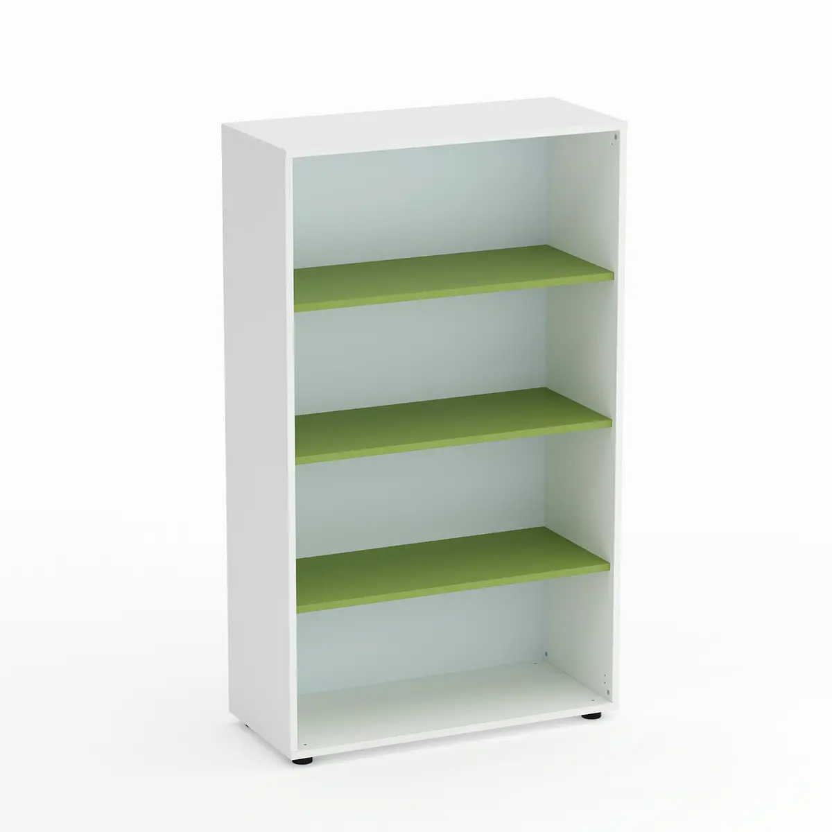 Mobile Scuola Kubò Bianco a Giorno H 150 cm – Ripiani Verde Kiwi | Conforme CAM - Arredo scuola dell'obbligo