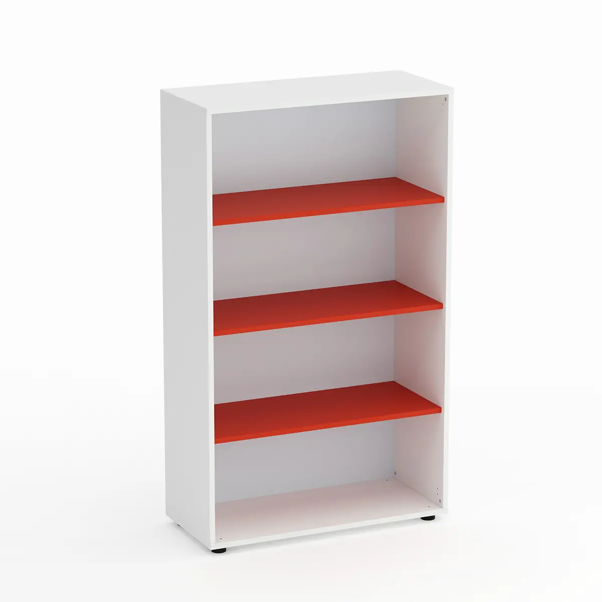 Mobile Scuola Kubò Bianco a Giorno H 150 cm – Ripiani Rossi | Conforme CAM - Arredo scuola dell'obbligo