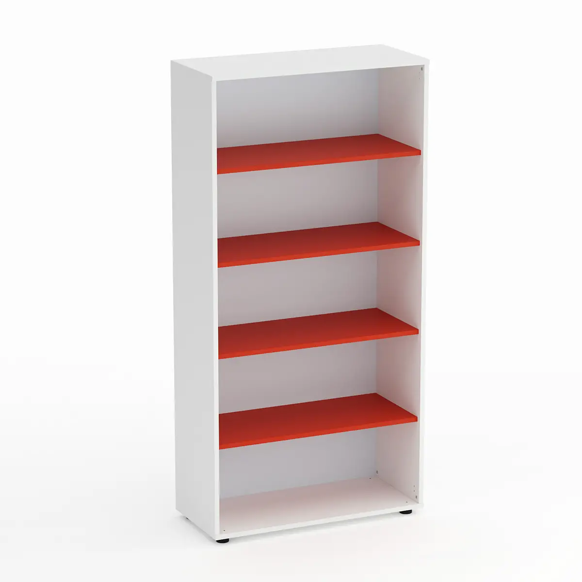 Mobile Scuola Kubò Bianco a Giorno H 180 cm – Ripiani Rossi | Conforme CAM - Arredo scuola dell'obbligo