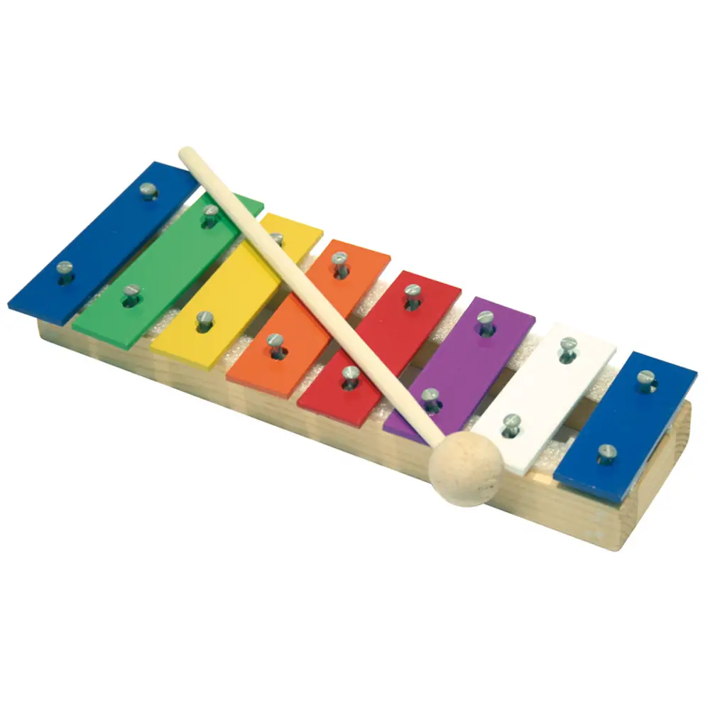Metallofono Diatonico 8 Note Colorate con Battente - Educazione musicale