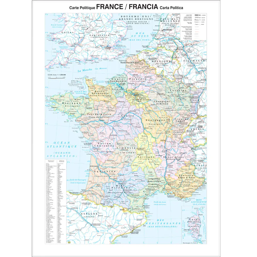 Carta Geografica Madrelingua Francia - Geografia e scienze naturali