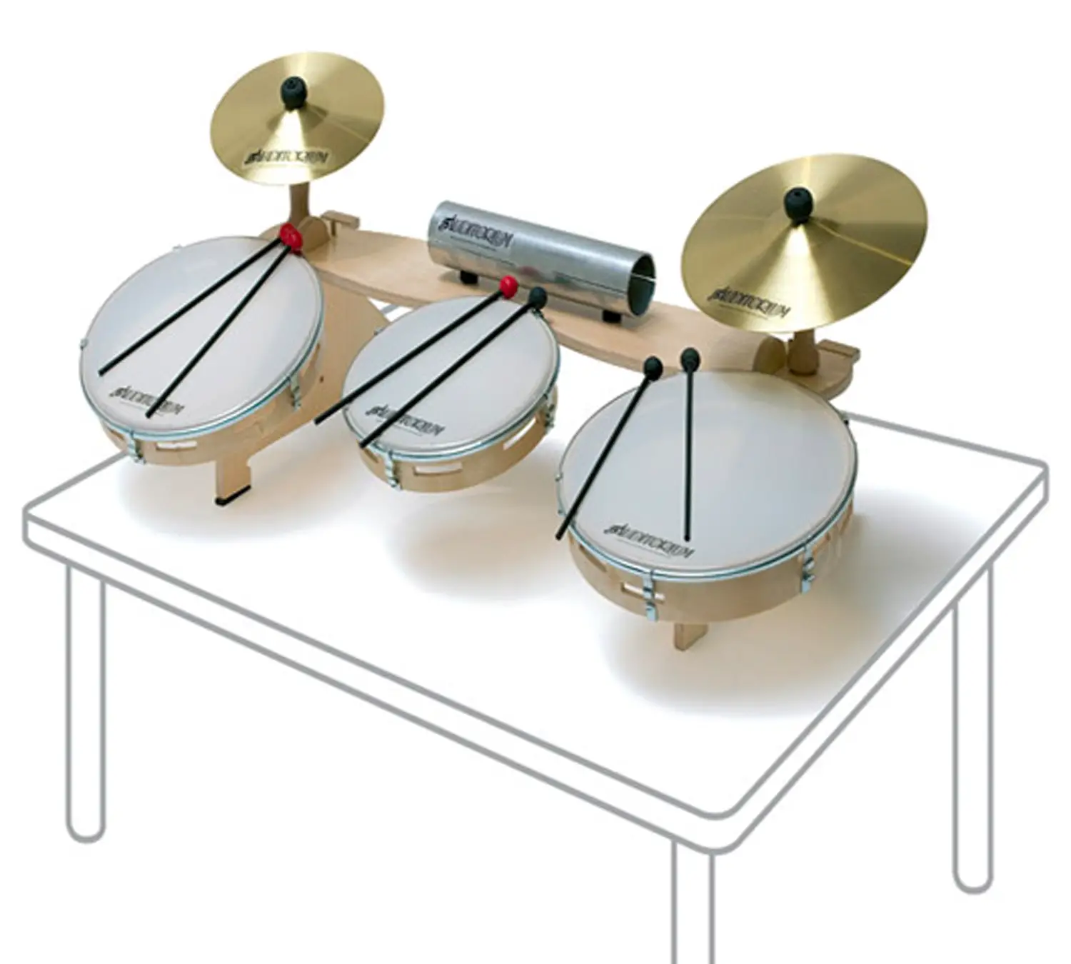 Stazione Ritmica in Legno con 8 Strumenti - Set Musicale Didattico - Educazione musicale