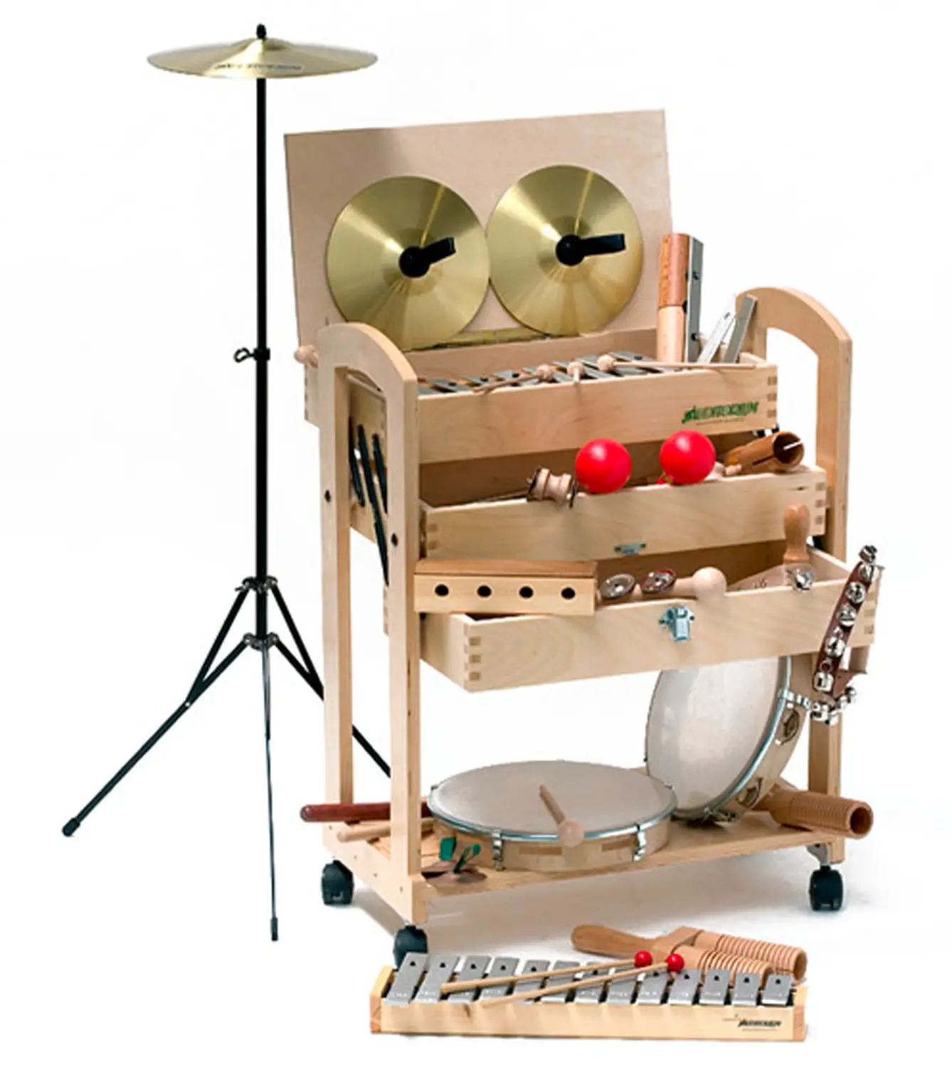 Carrello Musicale con Strumenti – Laboratorio di Percussioni Completo su Ruote - Educazione musicale
