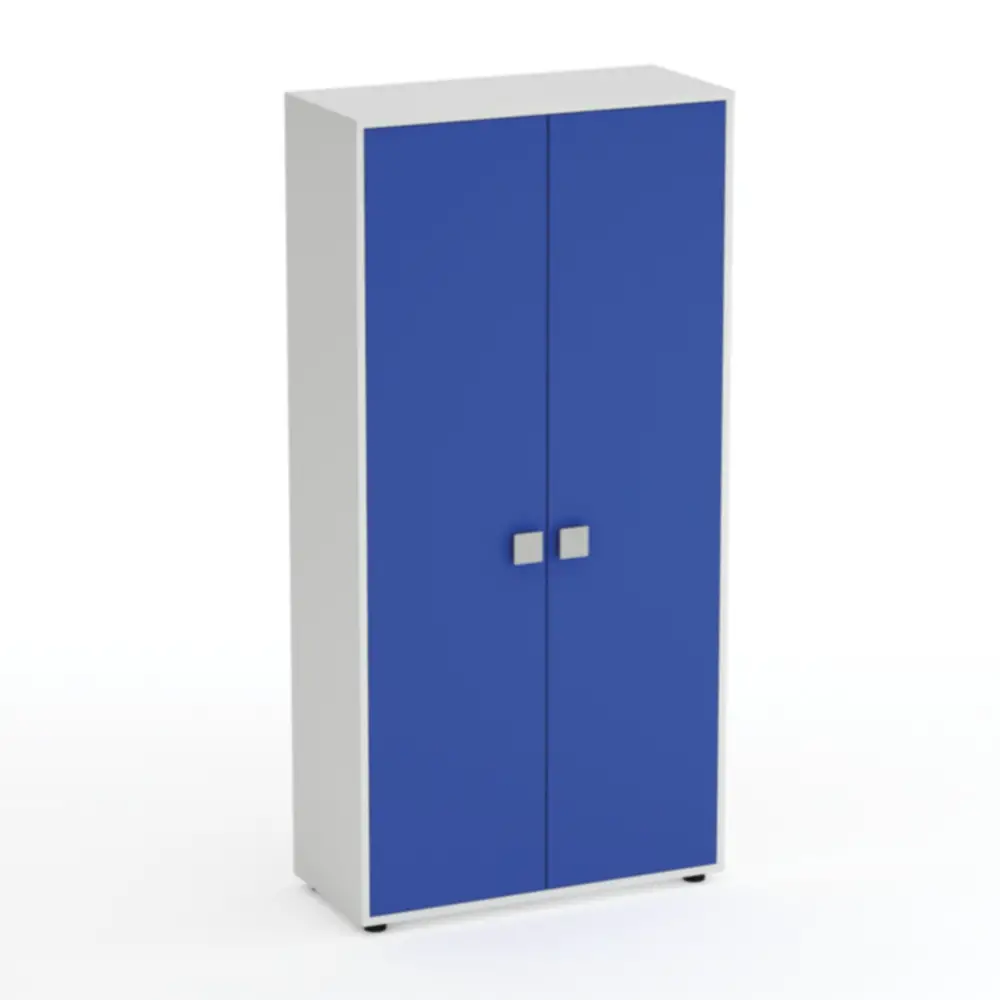 Mobile Scuola Kubò Bianco 2 Ante H 180 cm. Azzurro - Conforme CAM - Arredo scuola dell'obbligo